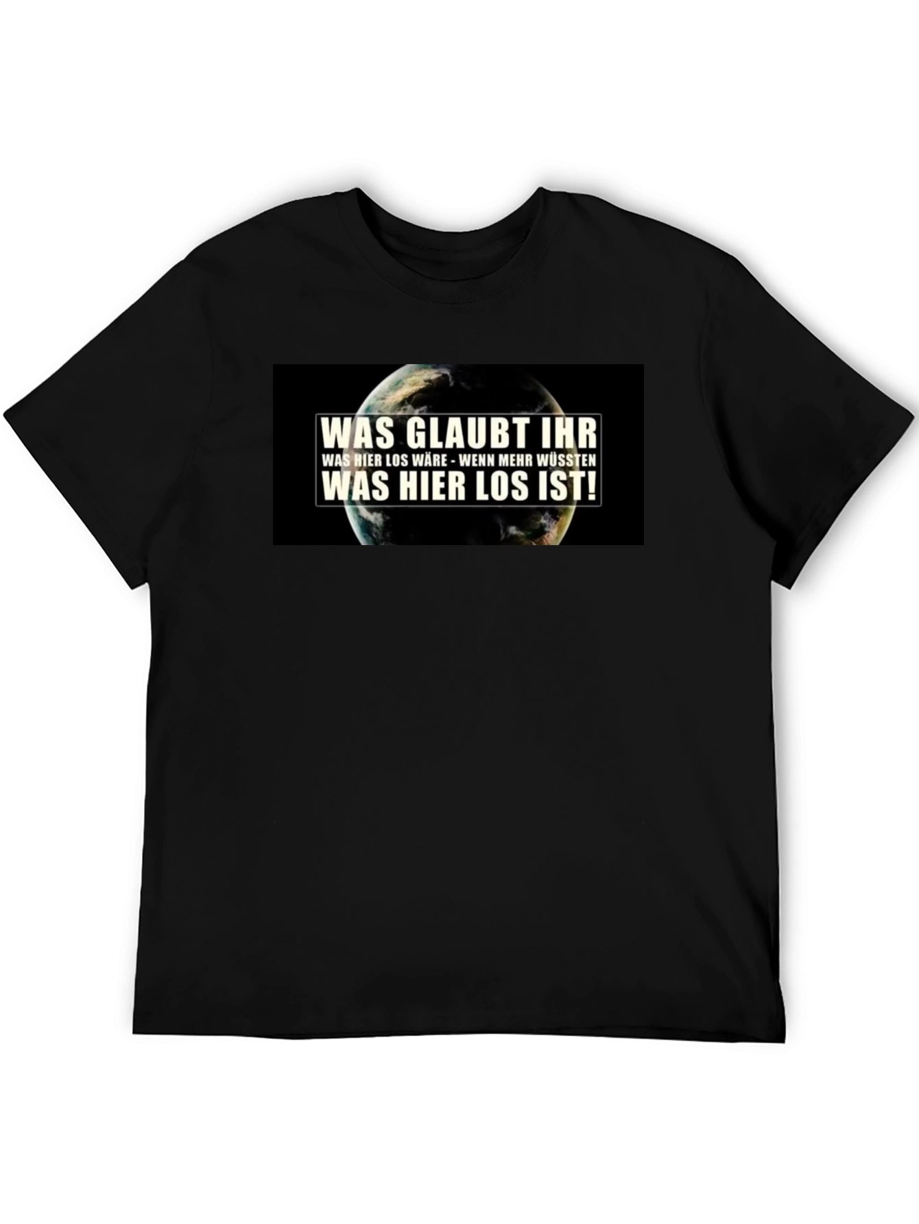 Earth Whats Going On Black Graphic T-Shirt