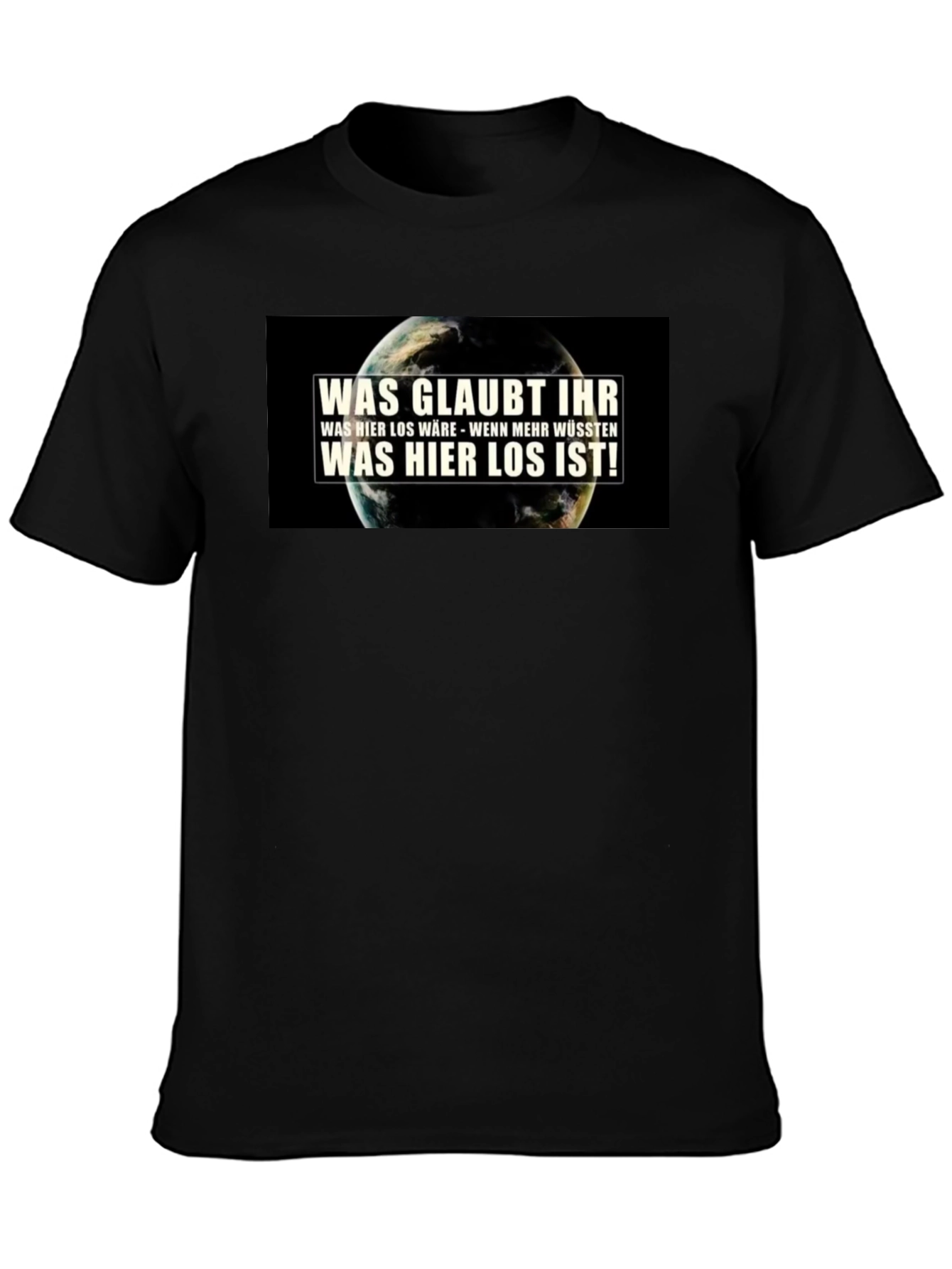Earth Whats Going On Black Graphic T-Shirt
