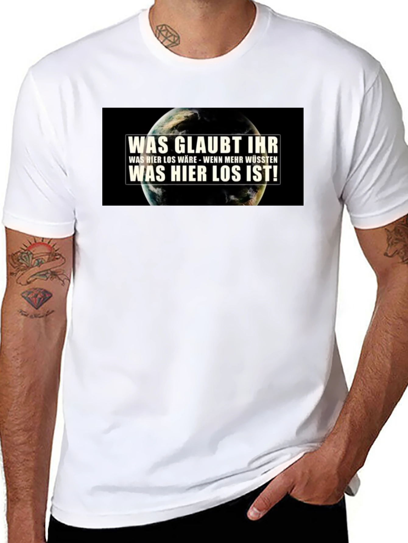 Earth Whats Going On Black Graphic T-Shirt