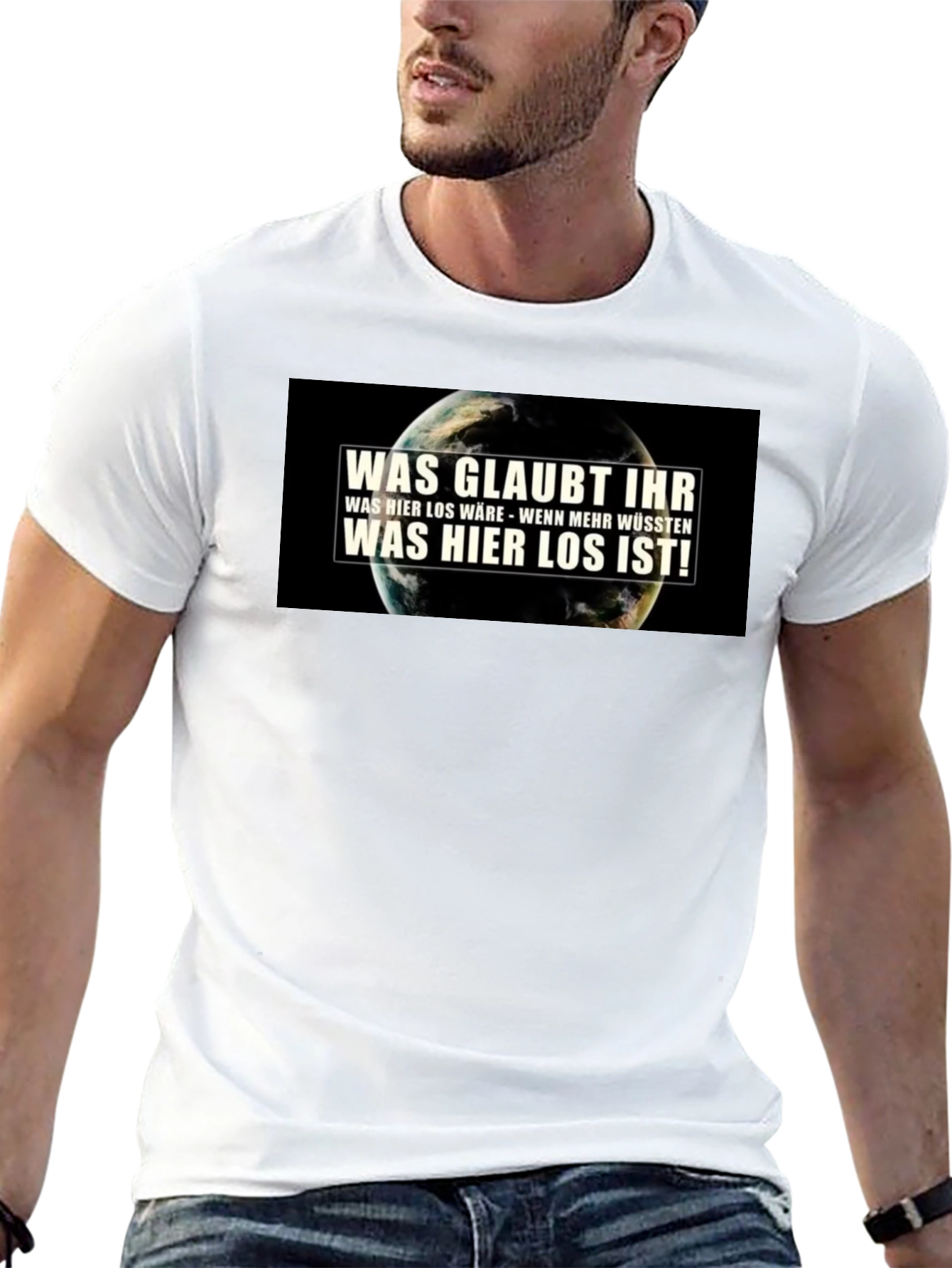 Earth Whats Going On Black Graphic T-Shirt