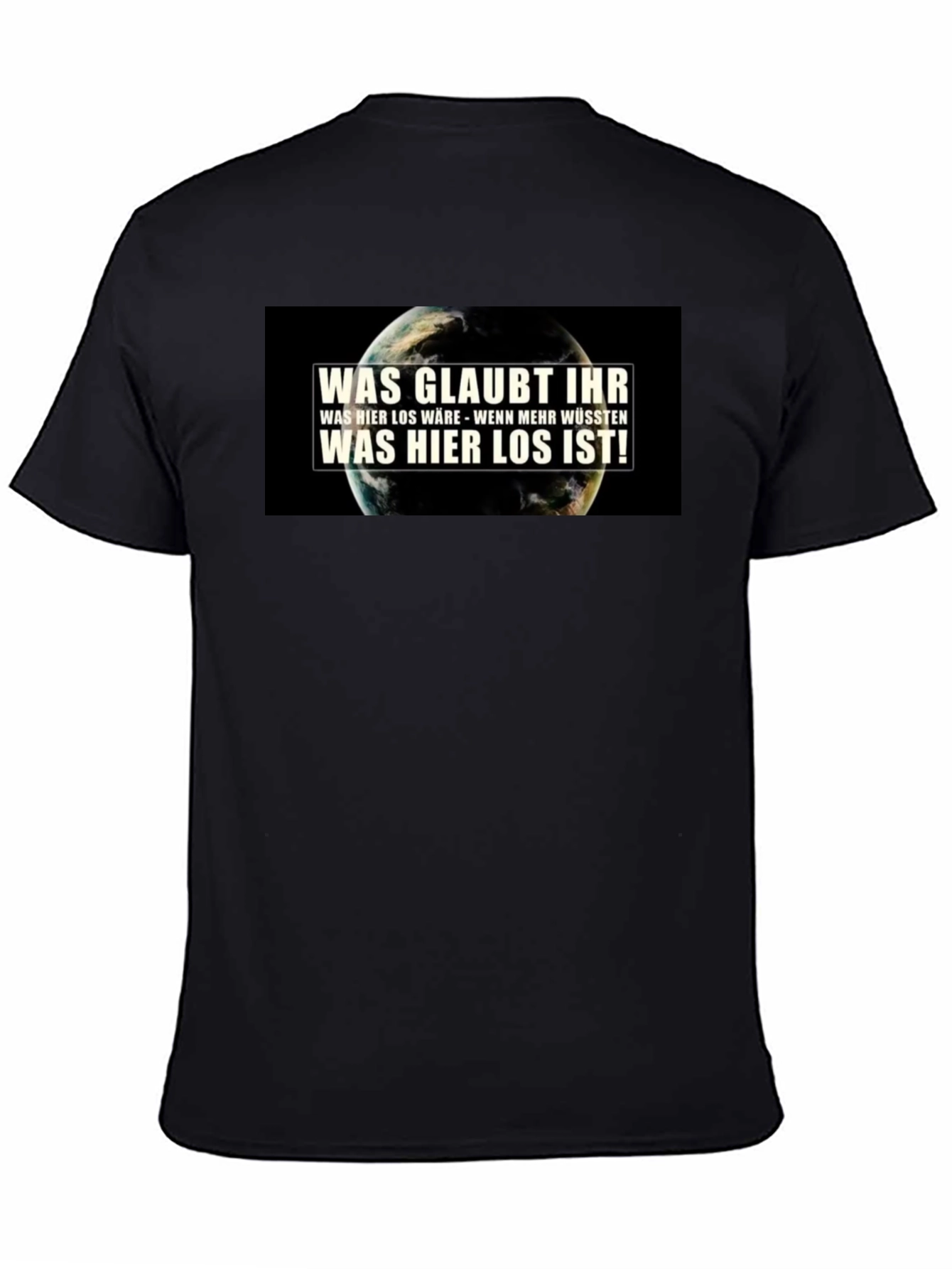Earth Whats Going On Black Graphic T-Shirt