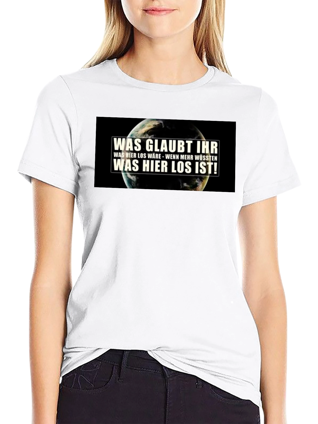 Earth Whats Going On Black Graphic T-Shirt