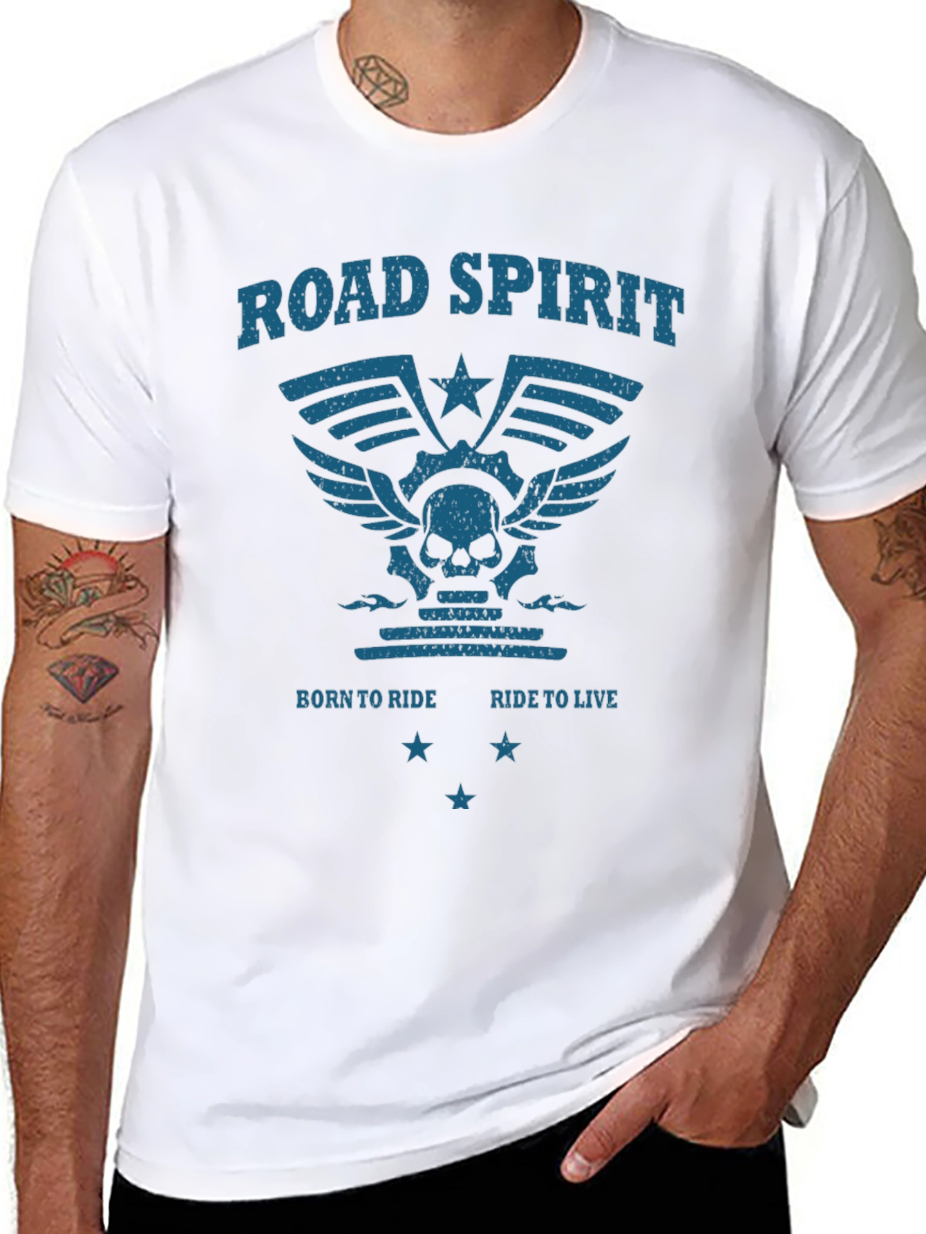 Road Spirit Graphic T-Shirt - Born to Ride