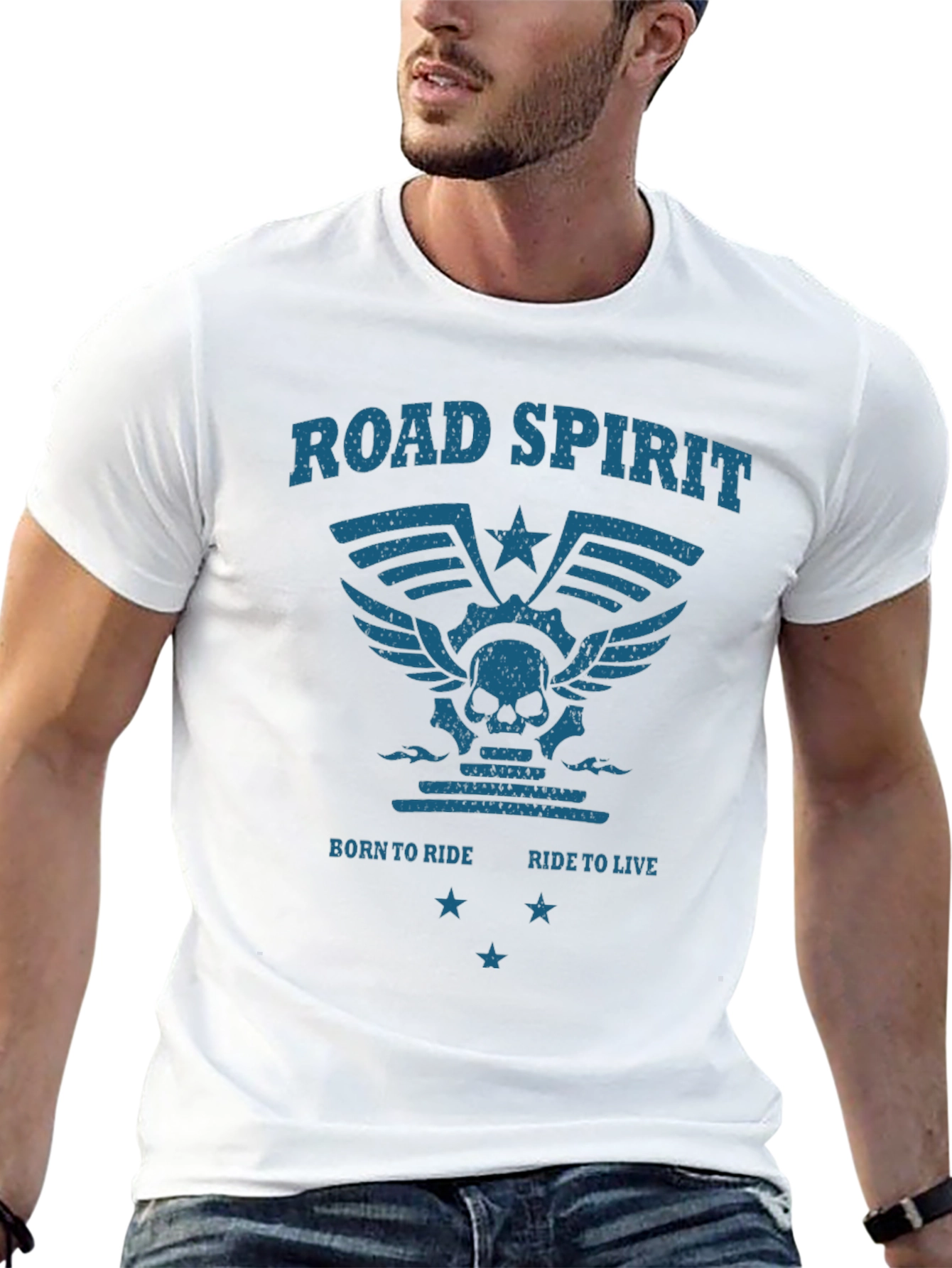 Road Spirit Graphic T-Shirt - Born to Ride