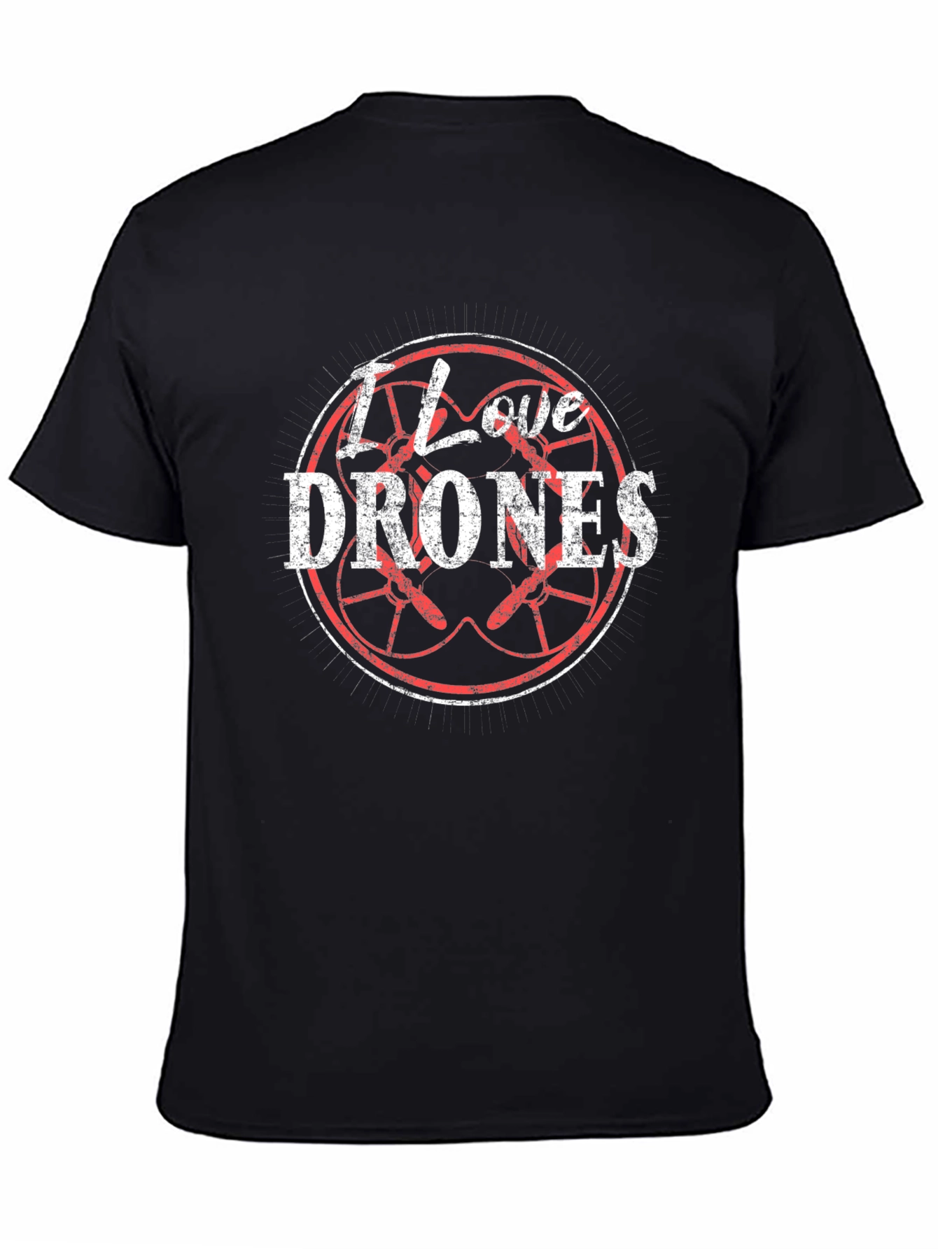 I Love Drones T-Shirt - Stylish Black Tee