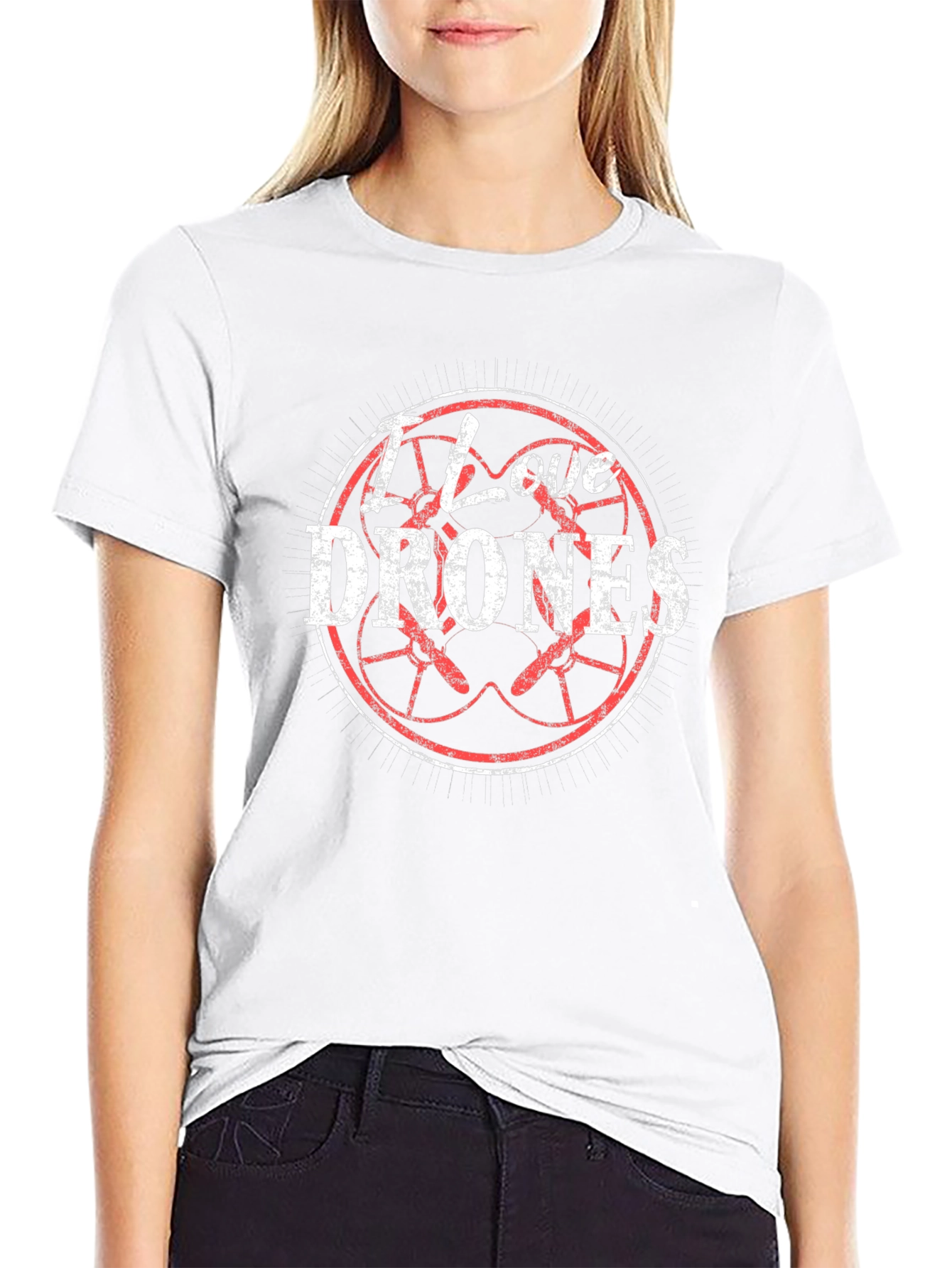 I Love Drones T-Shirt - Stylish Black Tee