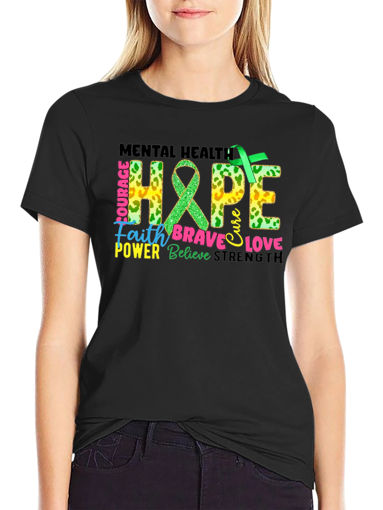 Mental Health Hope Awareness Graphic T-Shirt