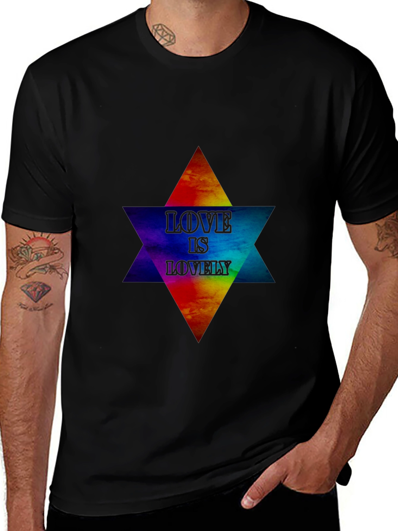 Love Is Lovely Graphic T-Shirt - Pride Star Design