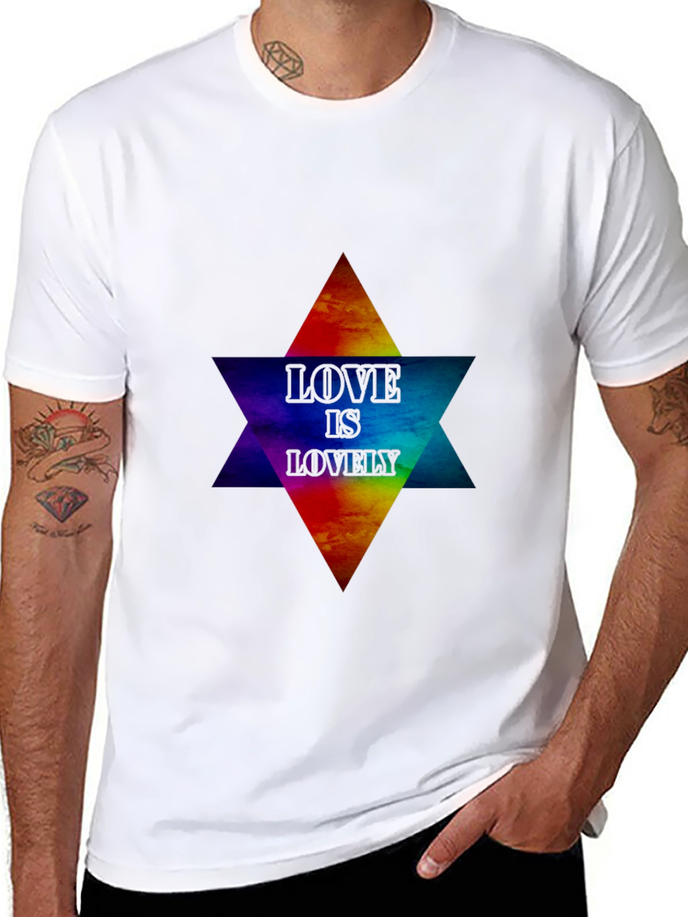 Love Is Lovely Graphic T-Shirt - Pride Star Design