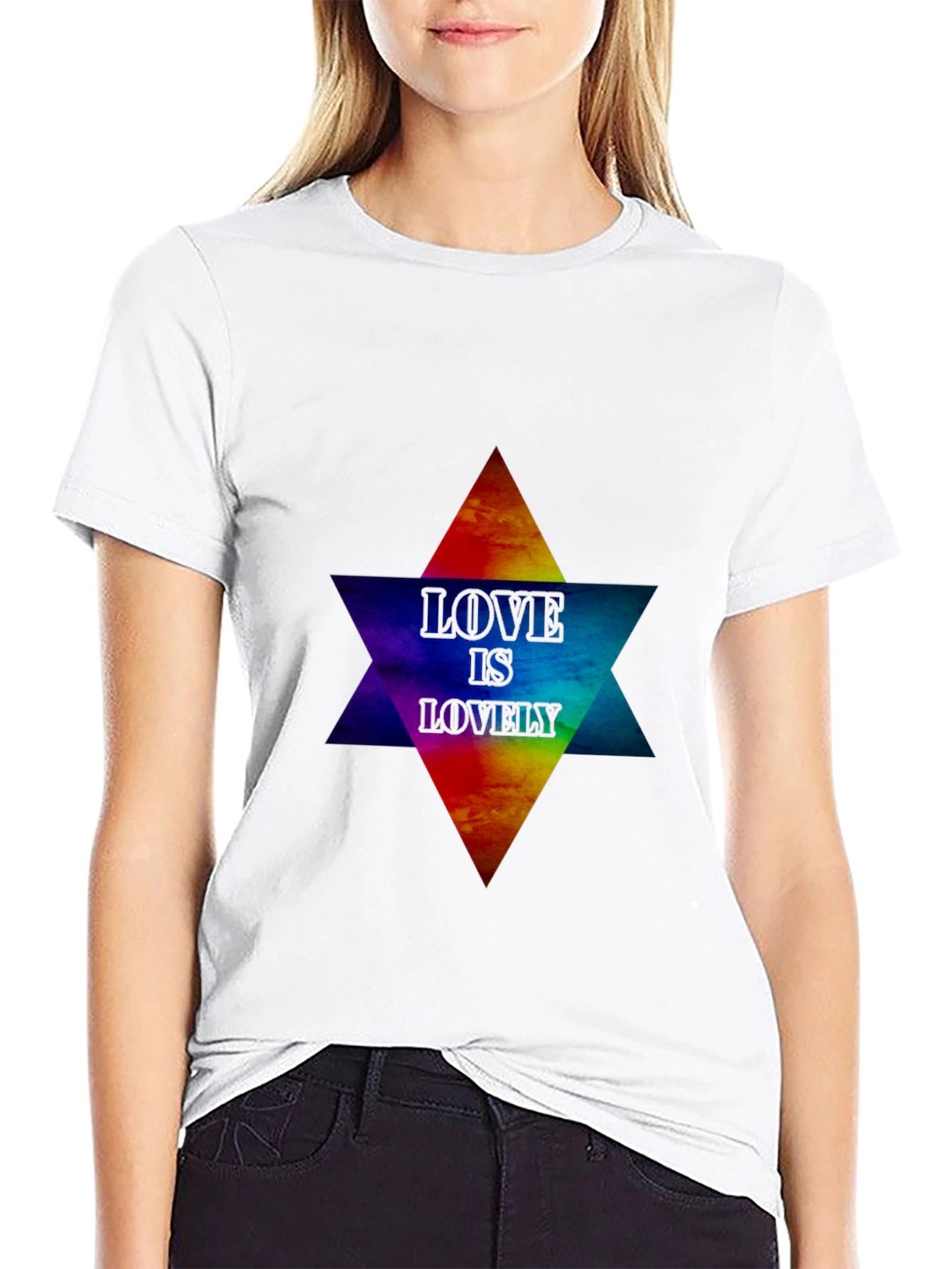 Love Is Lovely Graphic T-Shirt - Pride Star Design