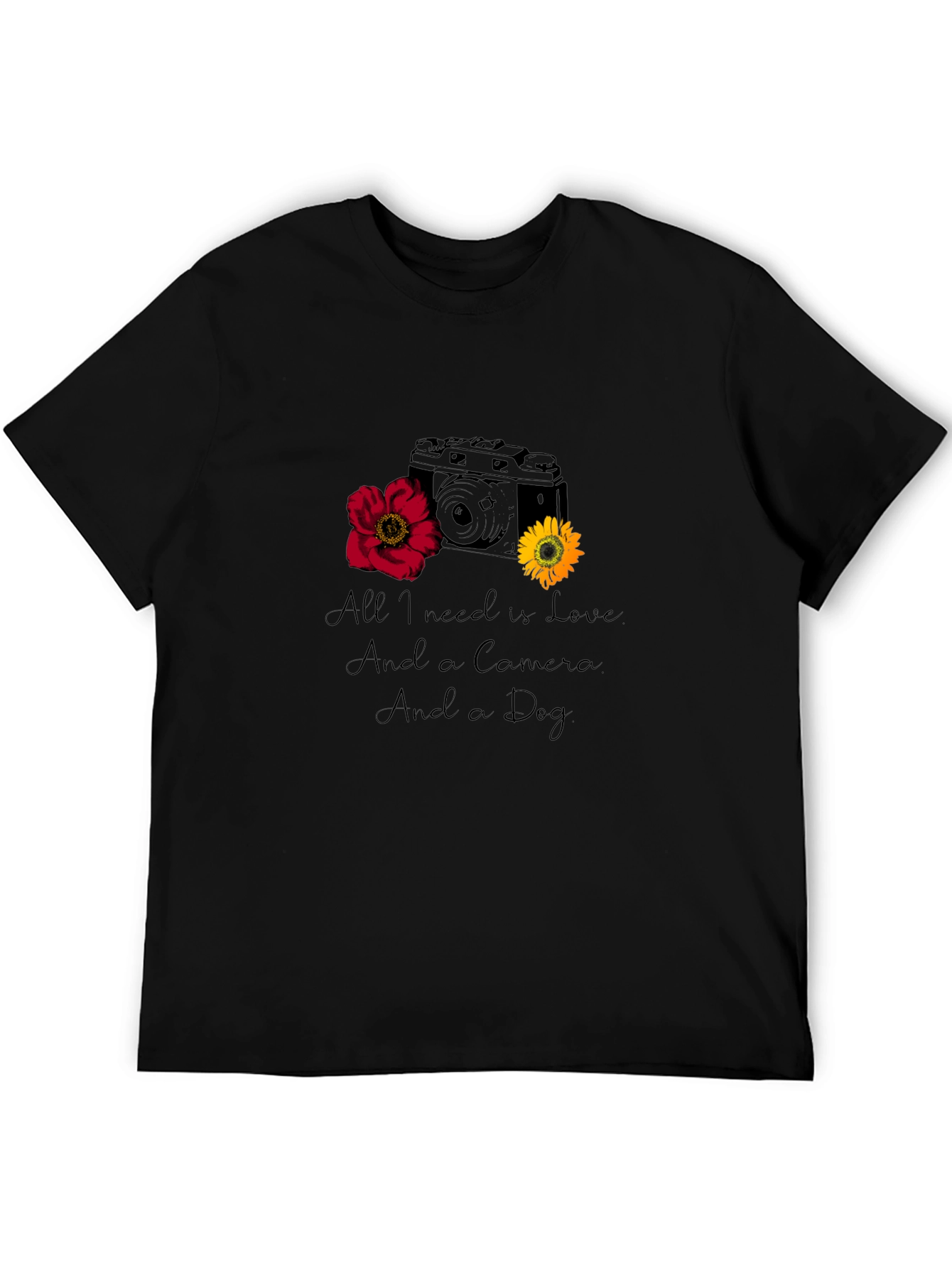 Love Camera Dog Graphic Tee