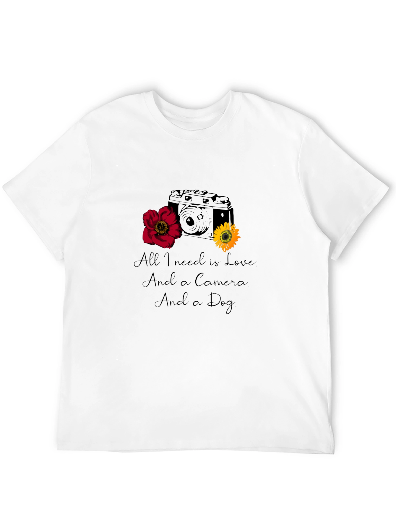Love Camera Dog Graphic Tee