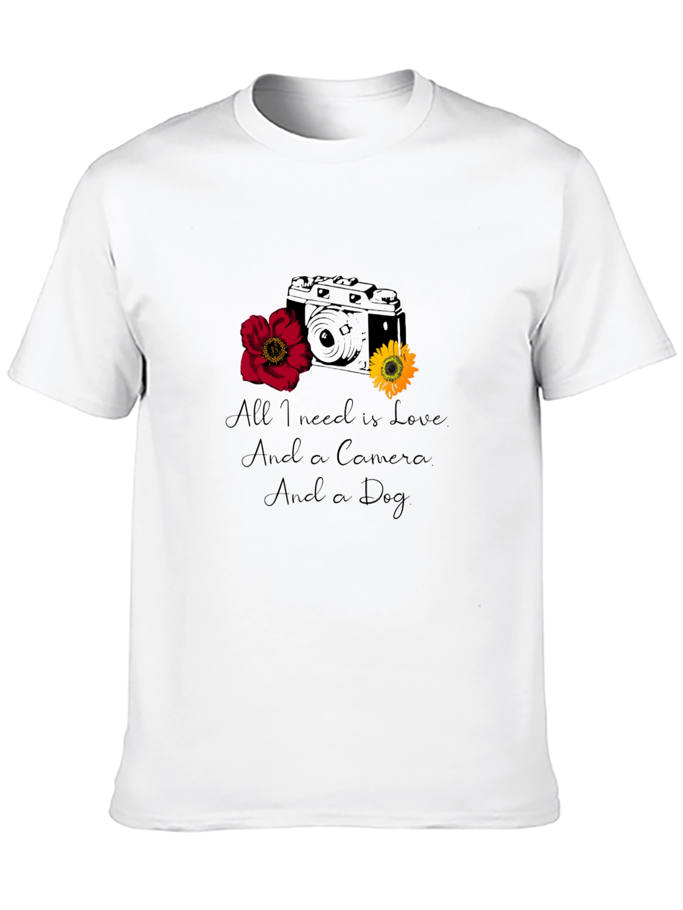 Love Camera Dog Graphic Tee