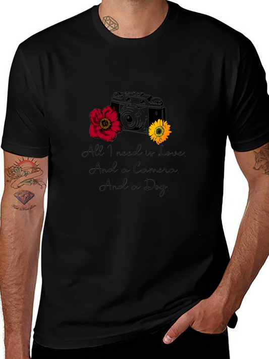Love Camera Dog Graphic Tee