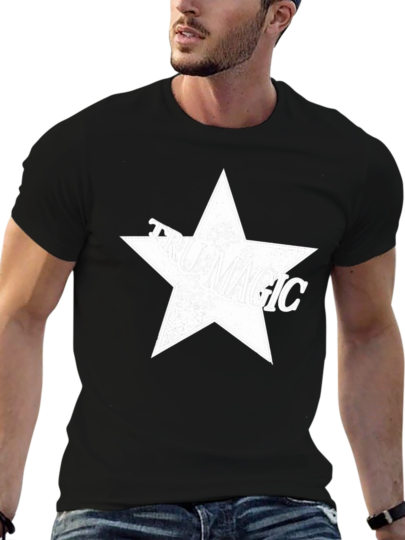 True Magic Star Graphic T-Shirt - Black