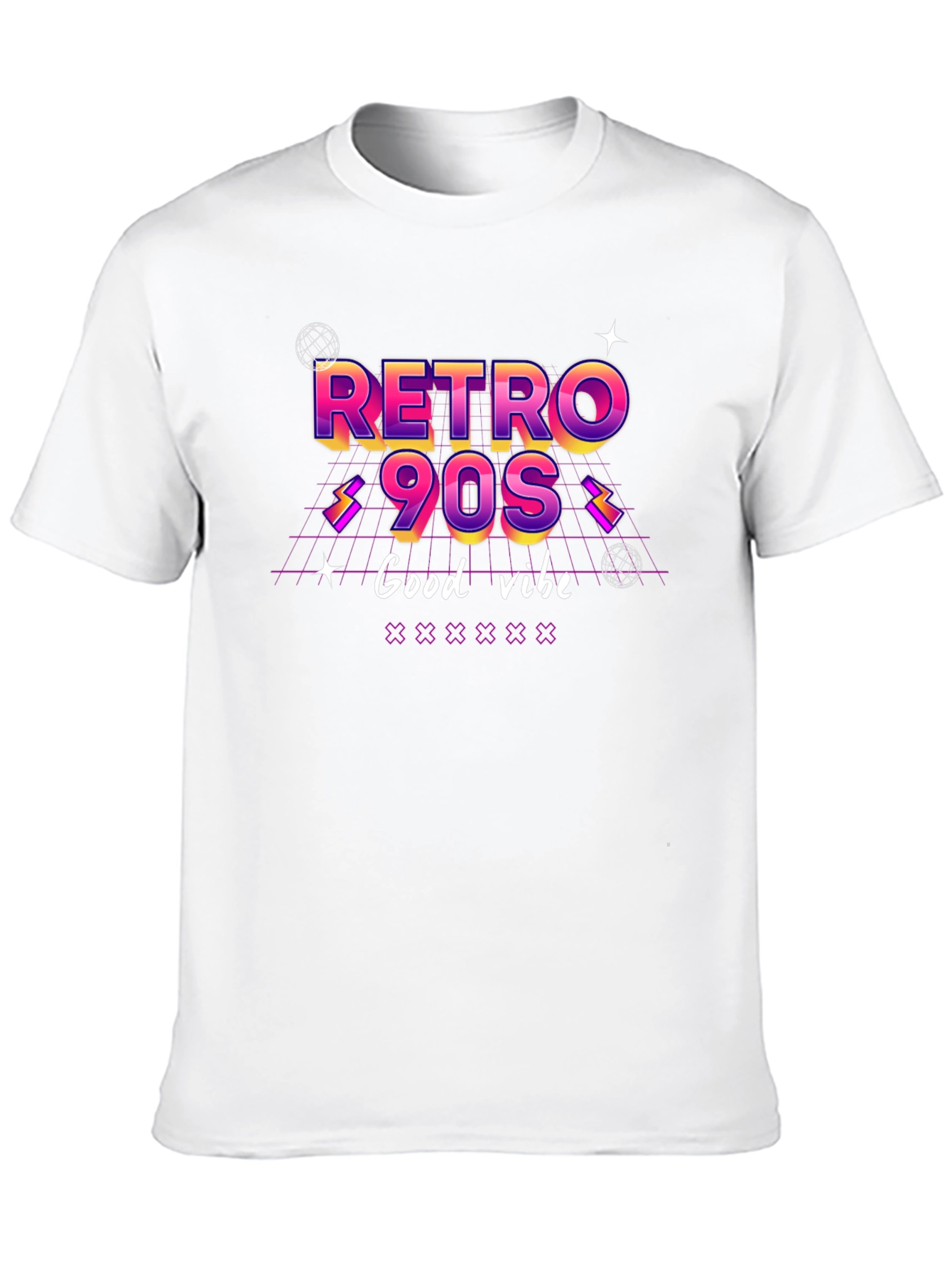 Retro 90s Good Vibe Black T-Shirt