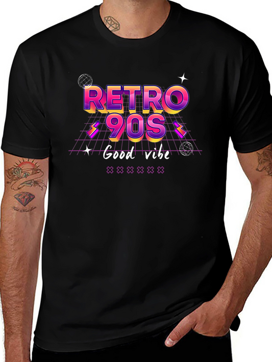 Retro 90s Good Vibe Black T-Shirt