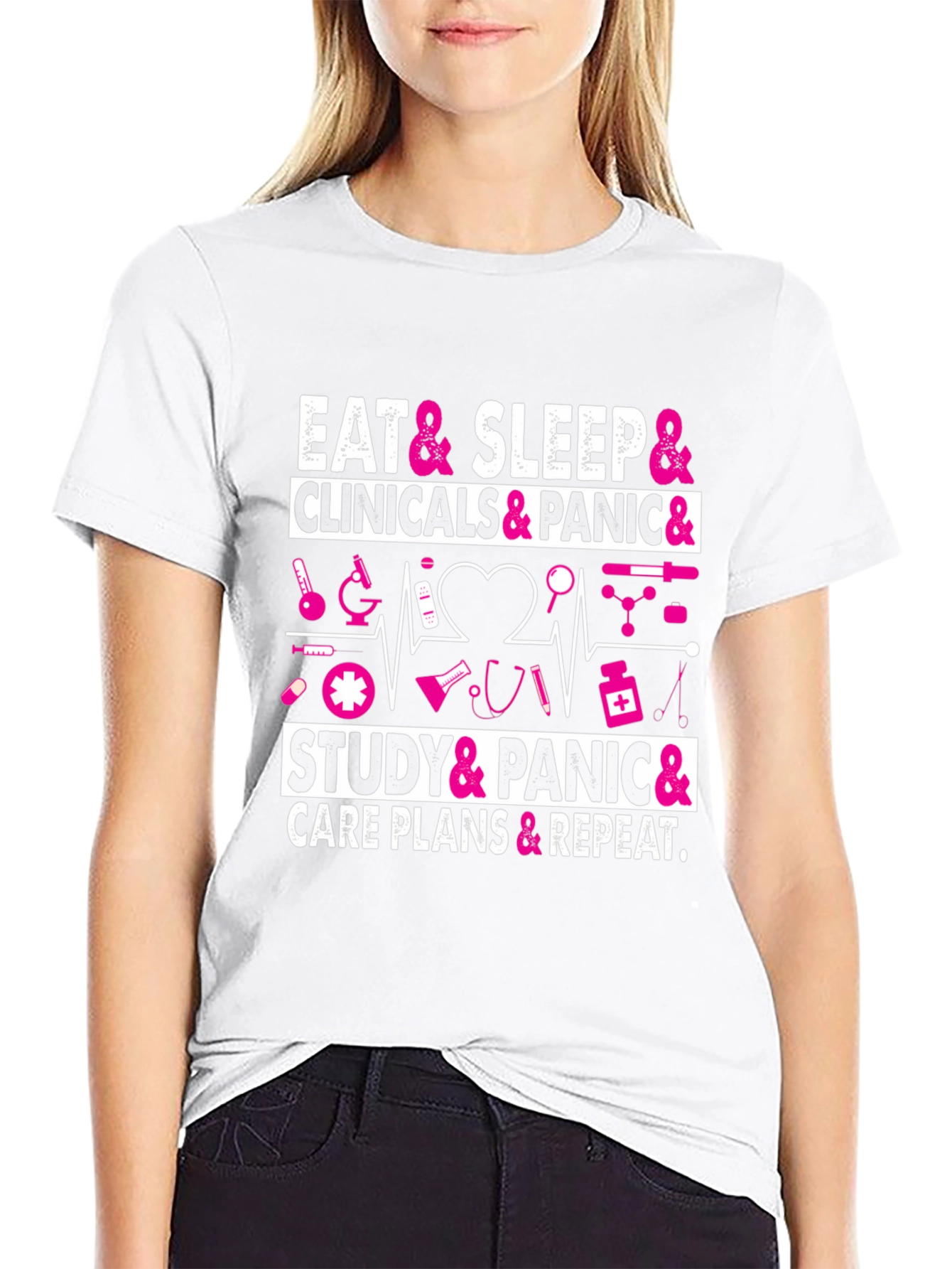 Eat Sleep Clinicals Panic Nurse T-Shirt
