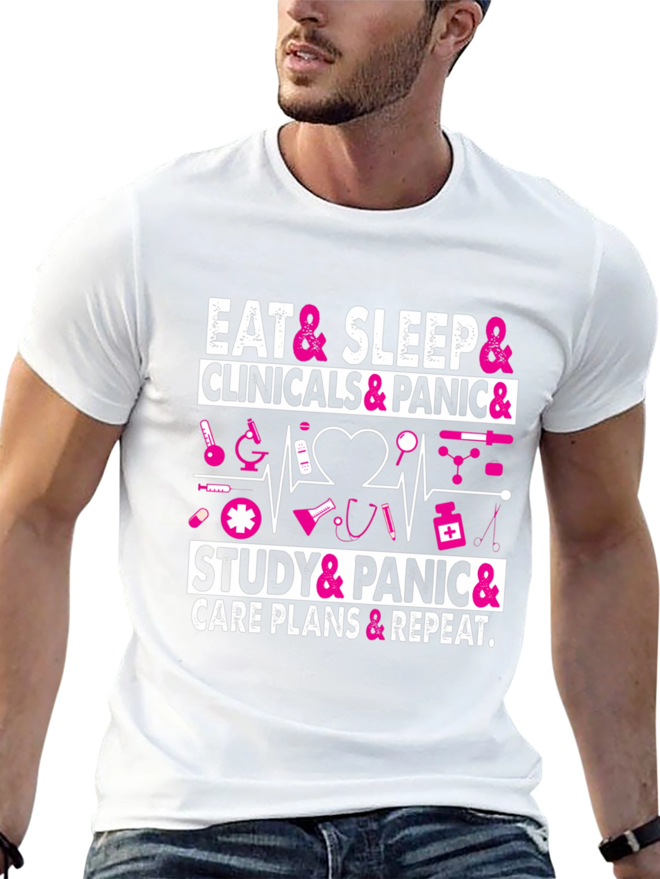Eat Sleep Clinicals Panic Nurse T-Shirt