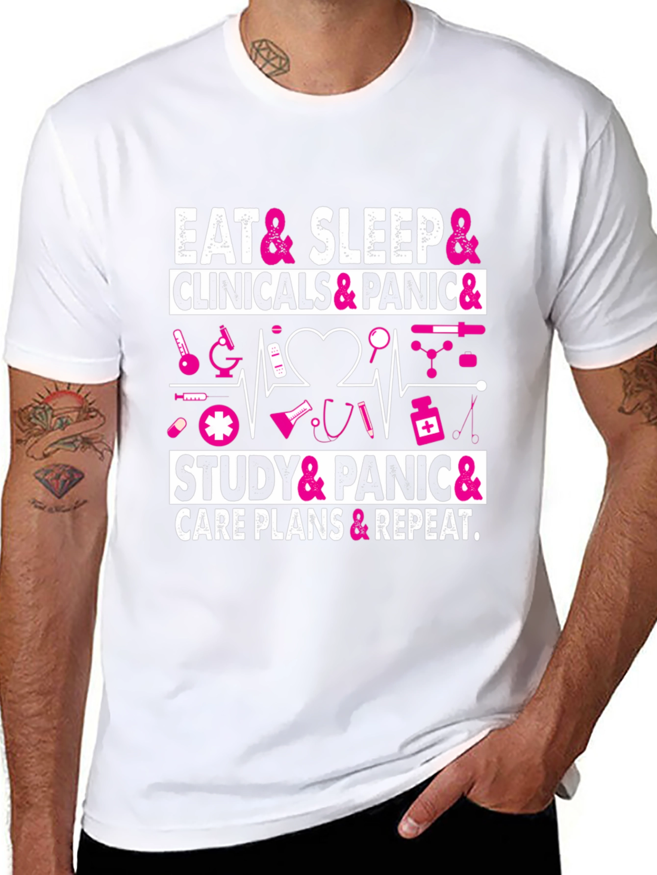 Eat Sleep Clinicals Panic Nurse T-Shirt