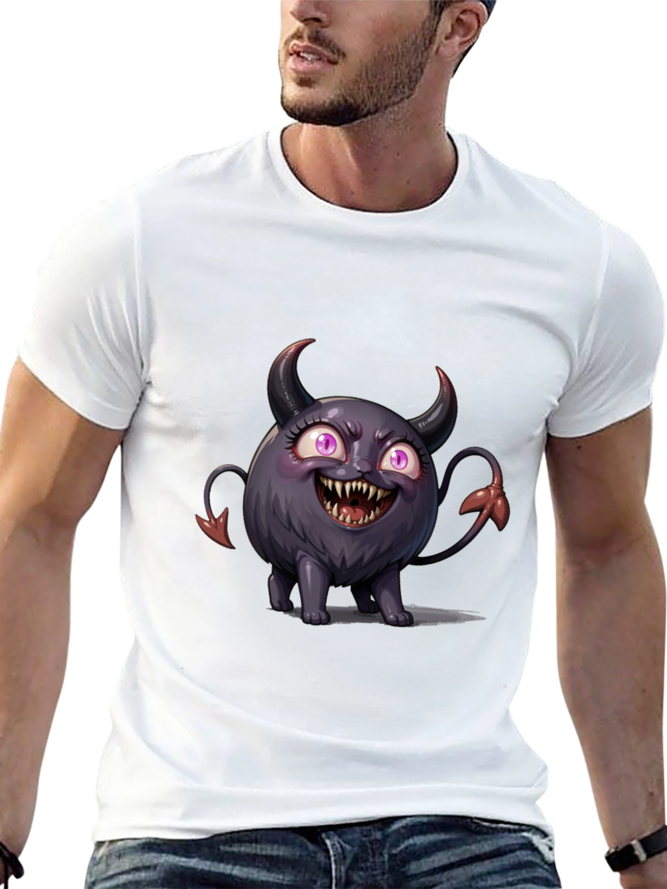 Cute Monster Graphic T-Shirt