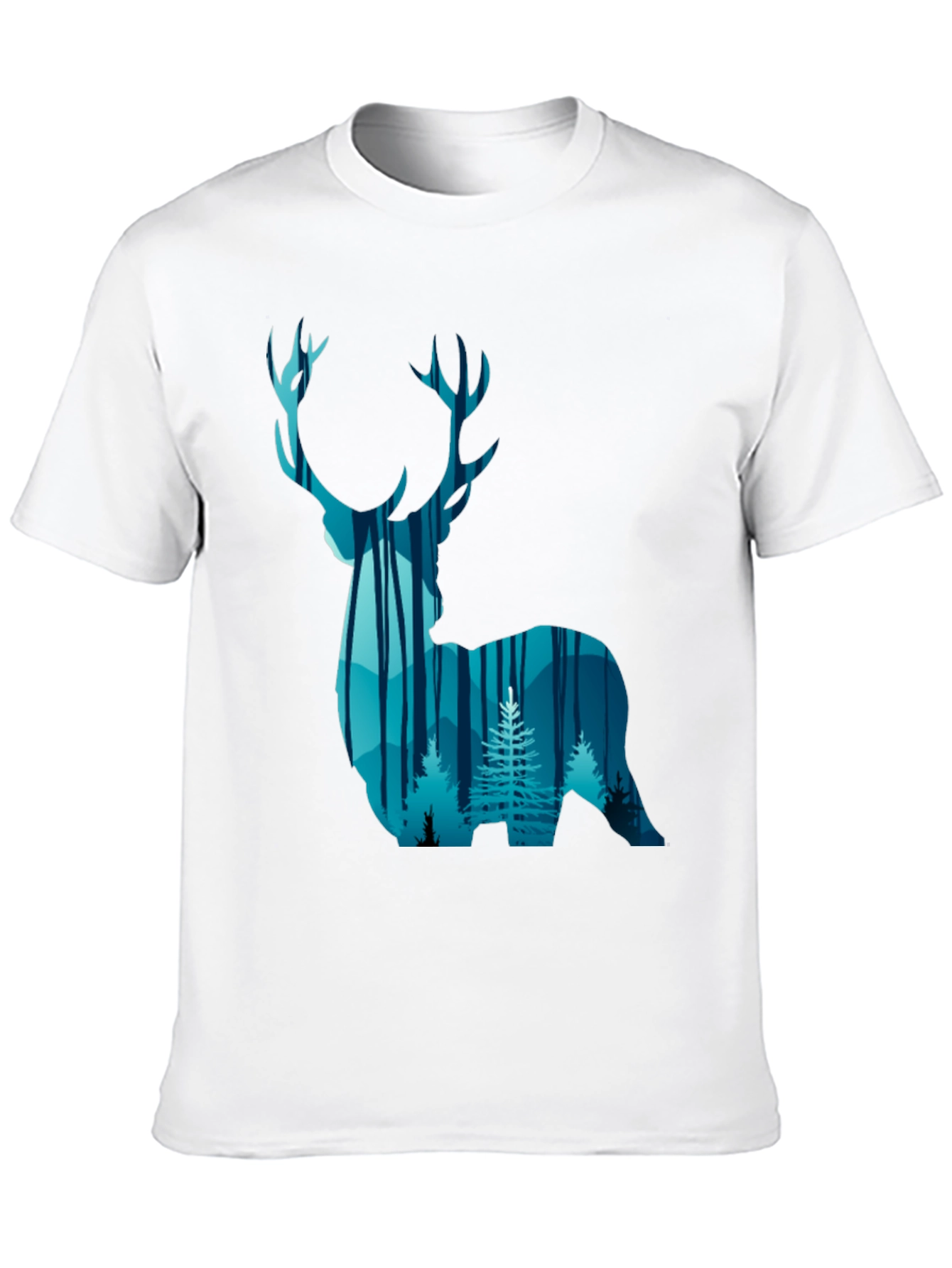 Deer Forest Graphic Tee - Black