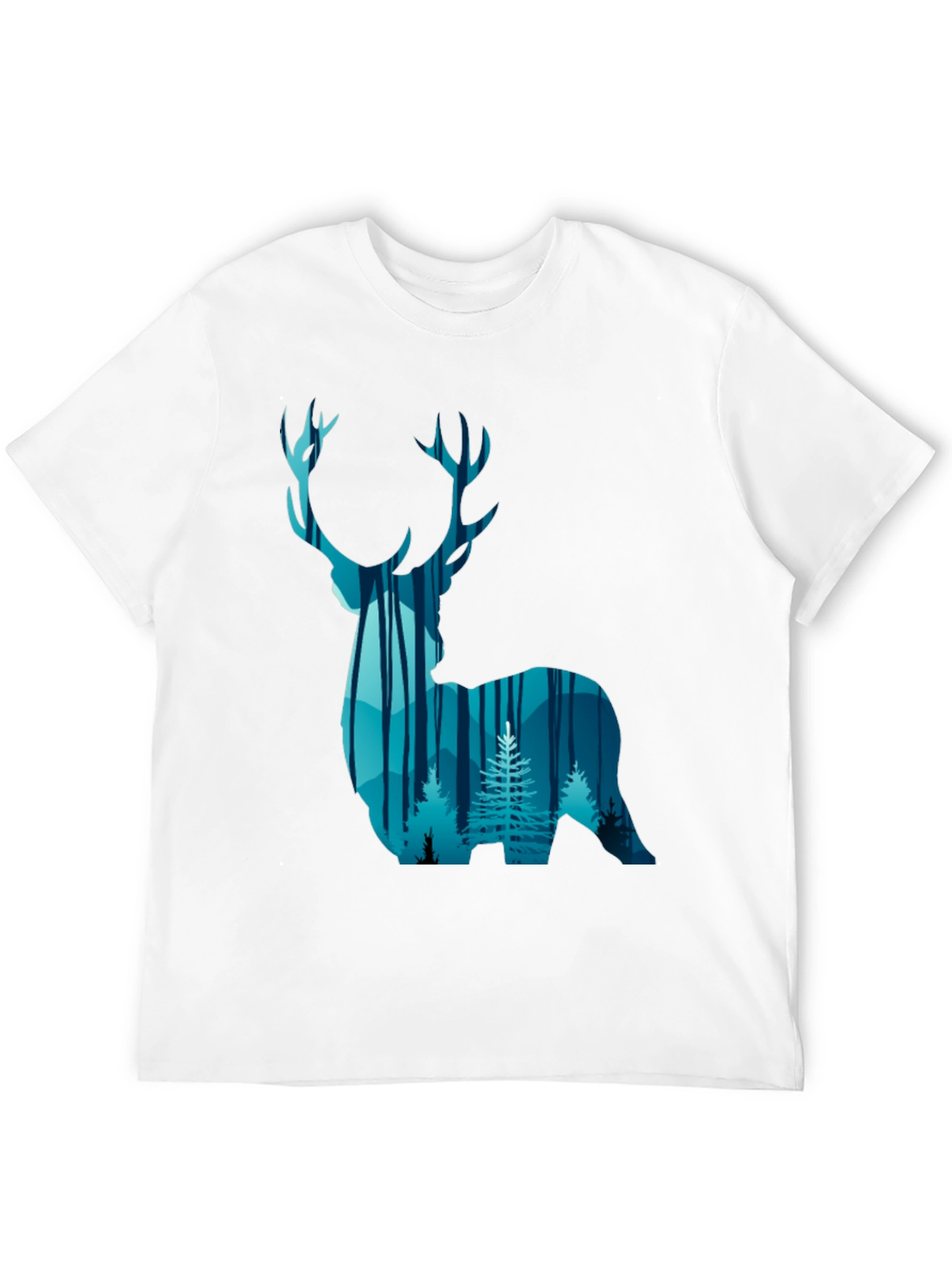 Deer Forest Graphic Tee - Black