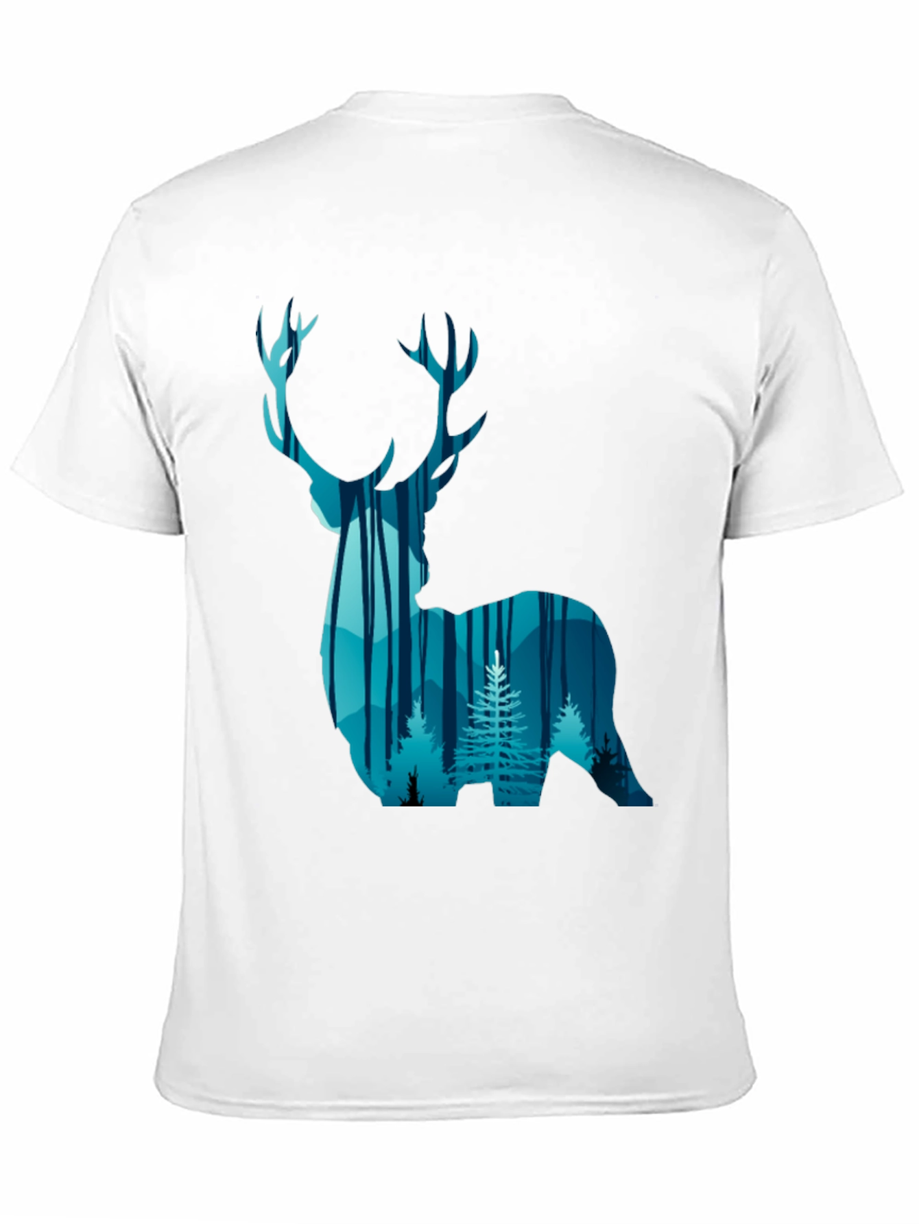 Deer Forest Graphic Tee - Black