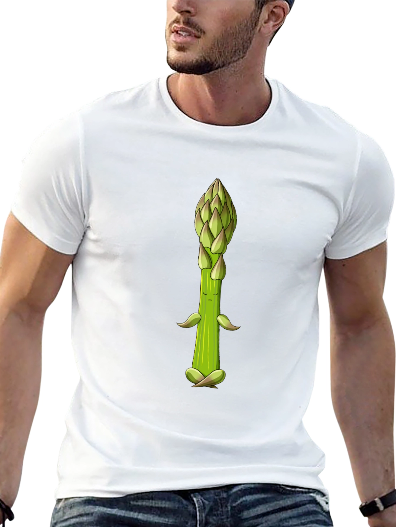 Meditating Asparagus Graphic Tee