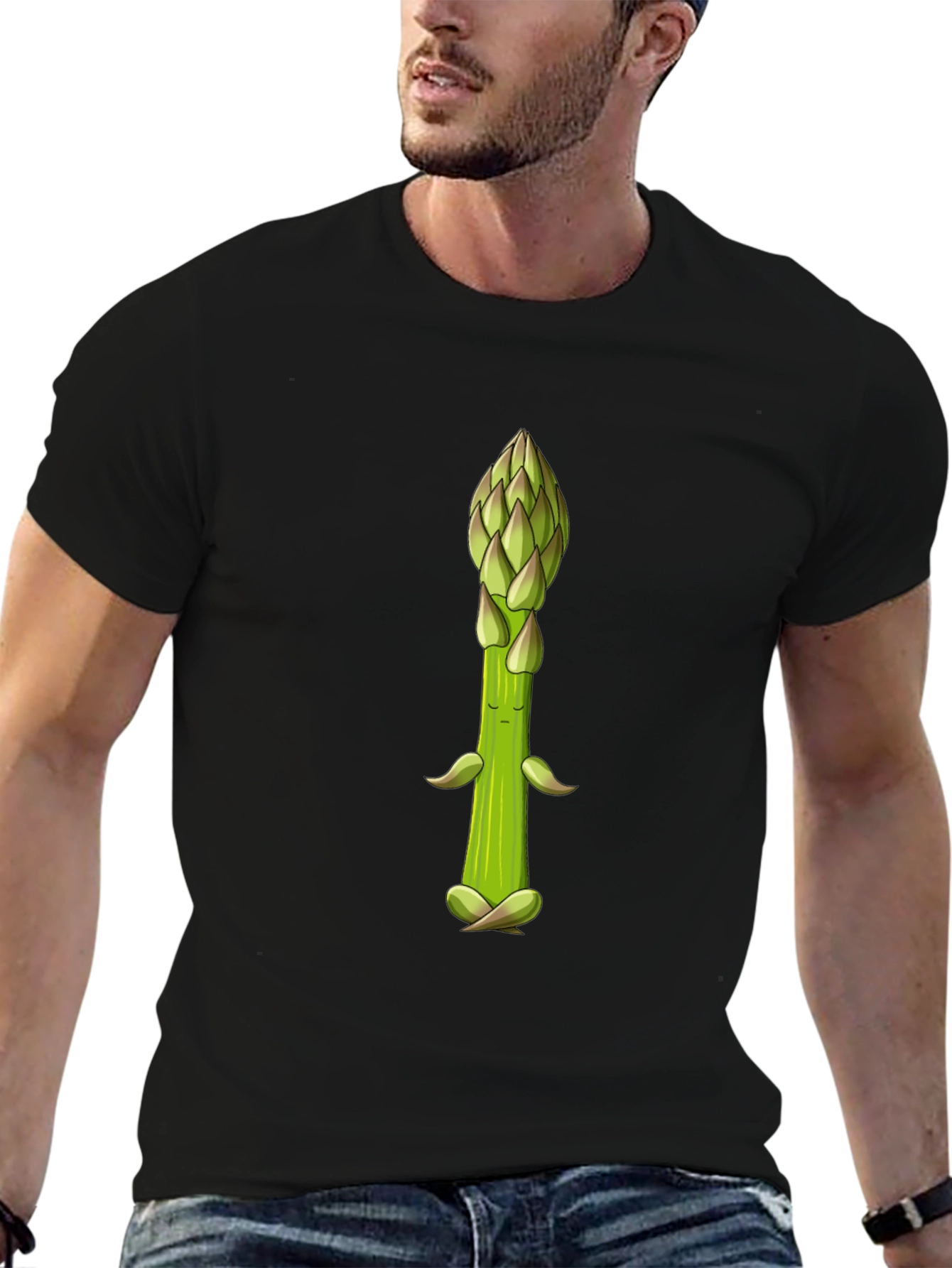 Meditating Asparagus Graphic Tee