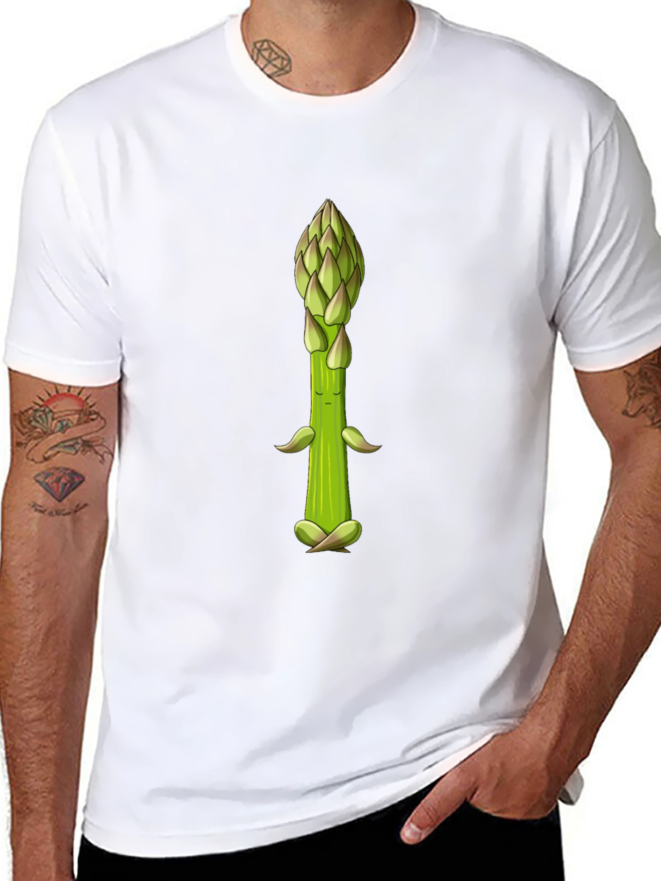 Meditating Asparagus Graphic Tee