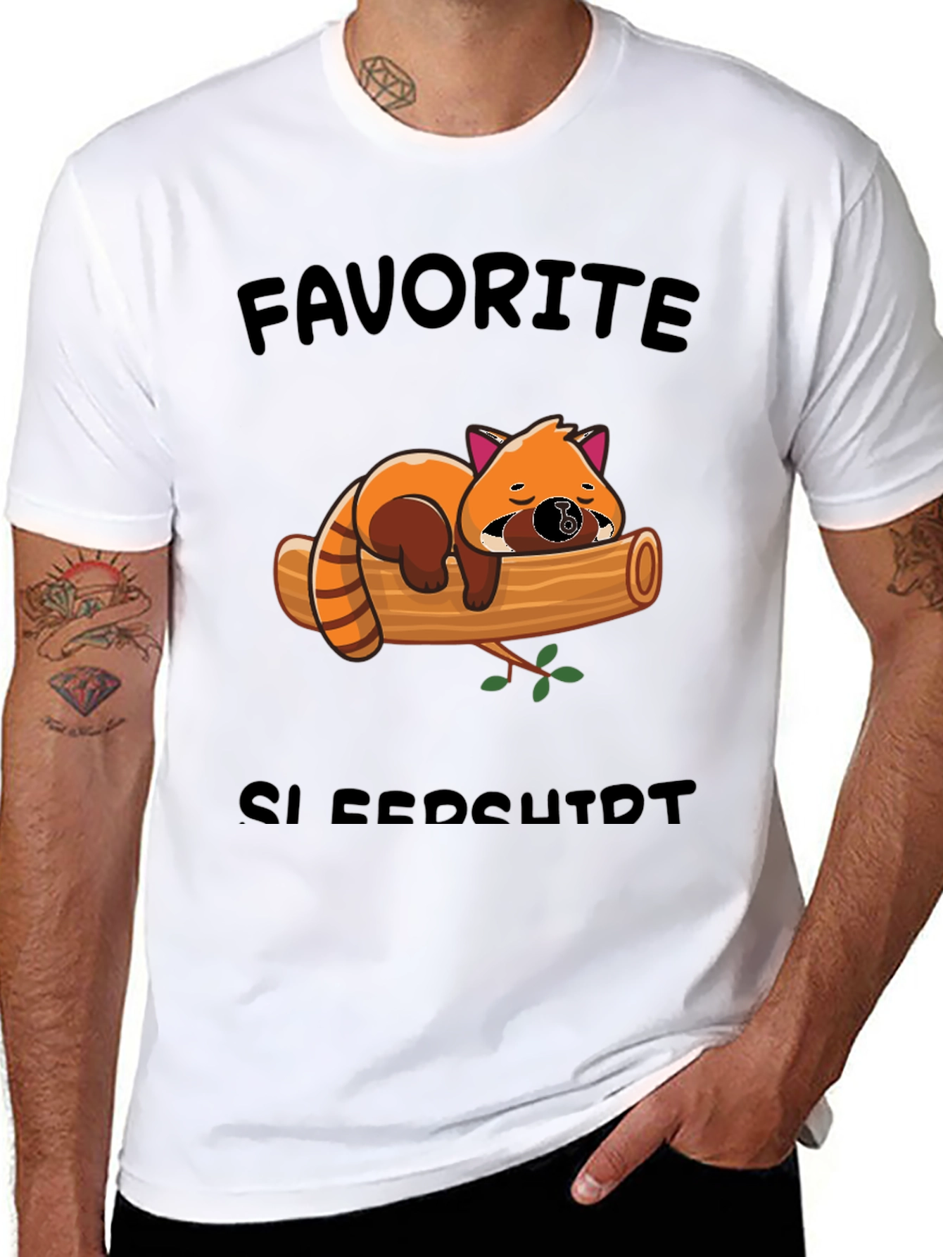 Cute Red Panda Sleeps T-Shirt
