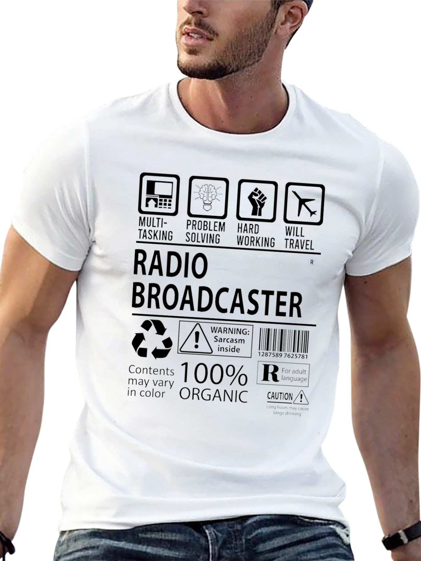 Radio Broadcaster 100% Organic T-Shirt