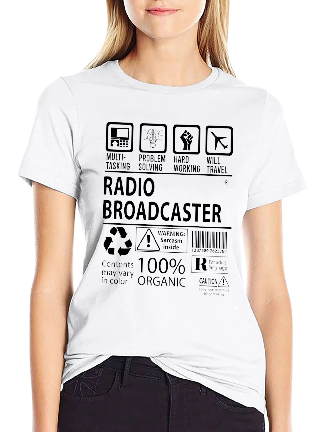 Radio Broadcaster 100% Organic T-Shirt