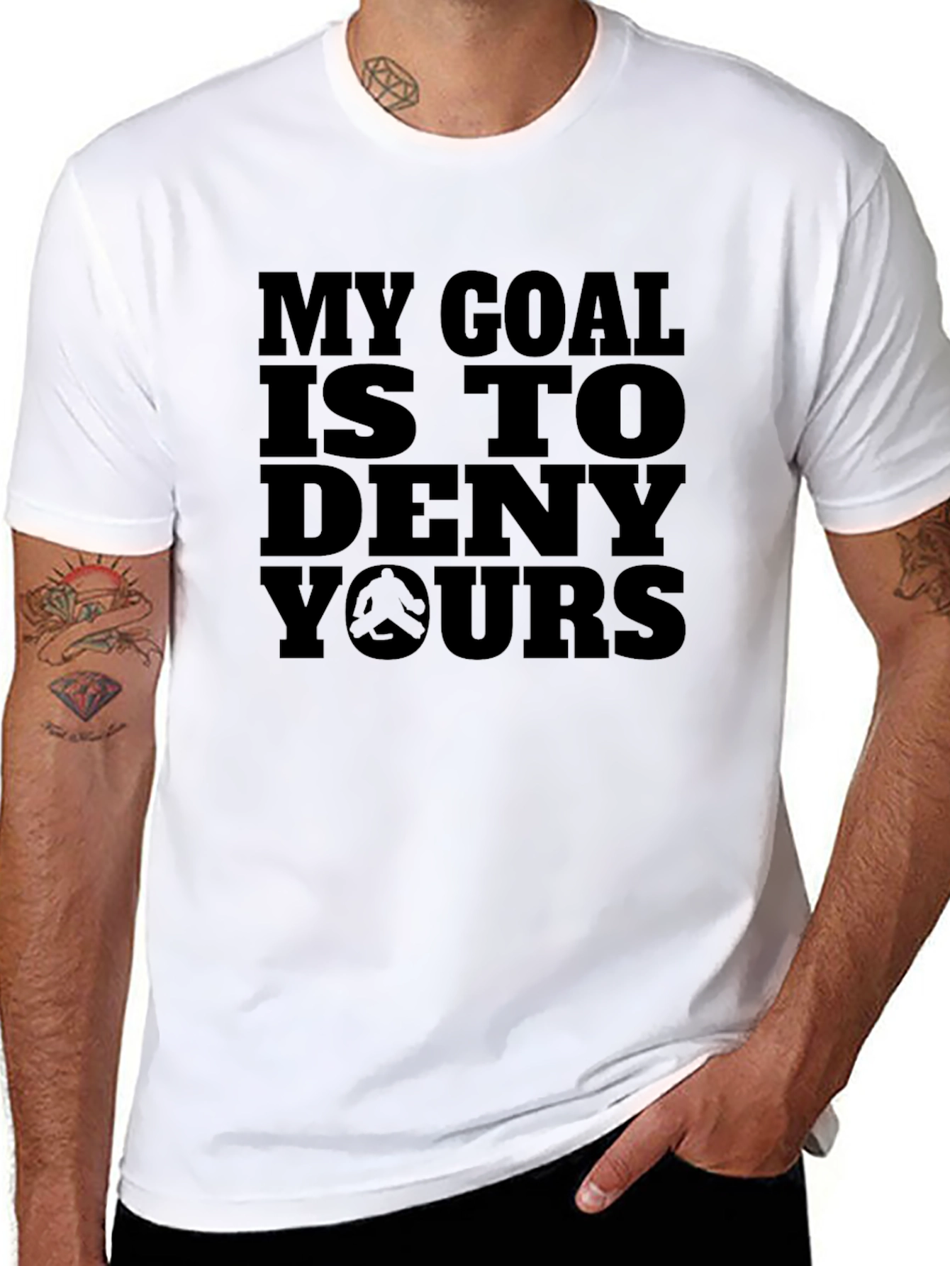 My Goal Is To Deny Yours Black T-Shirt