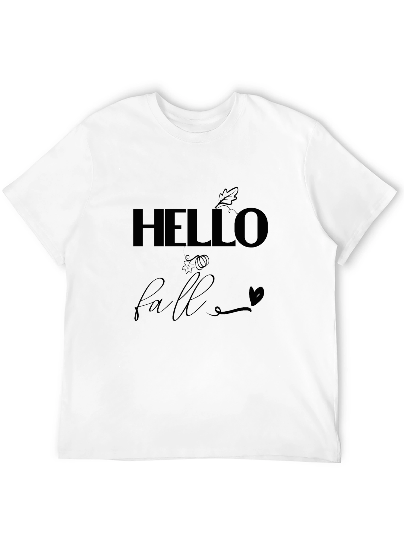 Hello Fall Graphic Tee - Stylish Autumn T-Shirt