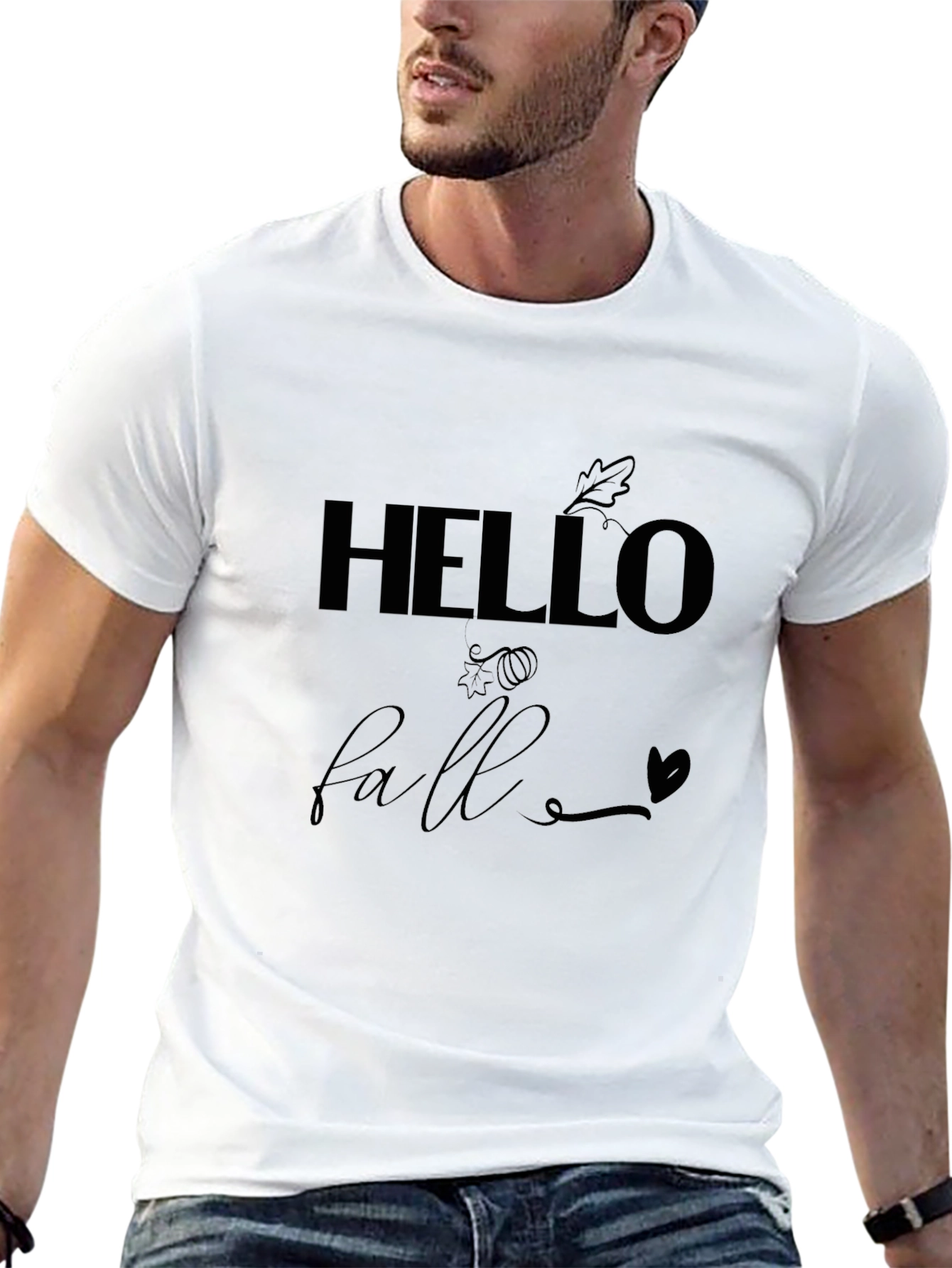 Hello Fall Graphic Tee - Stylish Autumn T-Shirt