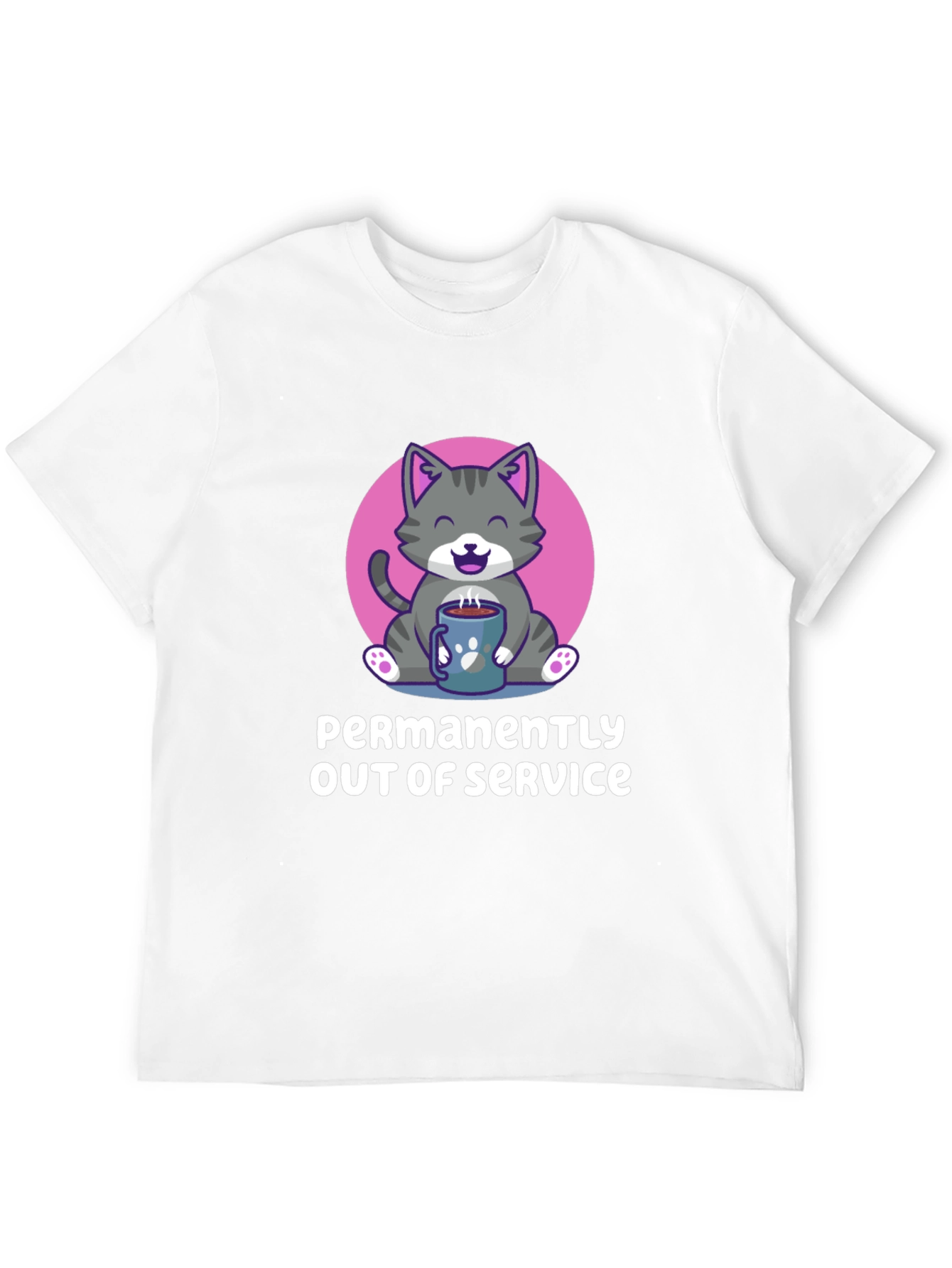 Permanently Out of Service Cat Graphic Tee