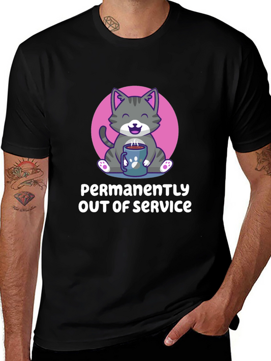 Permanently Out of Service Cat Graphic Tee