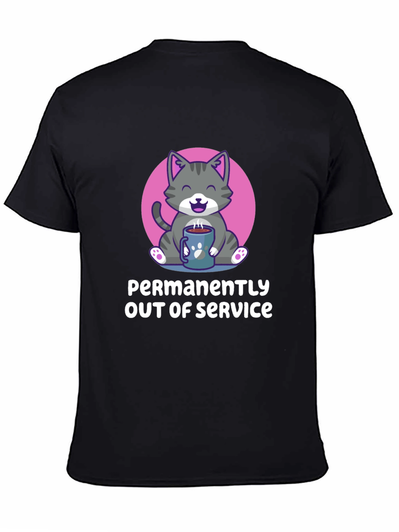 Permanently Out of Service Cat Graphic Tee