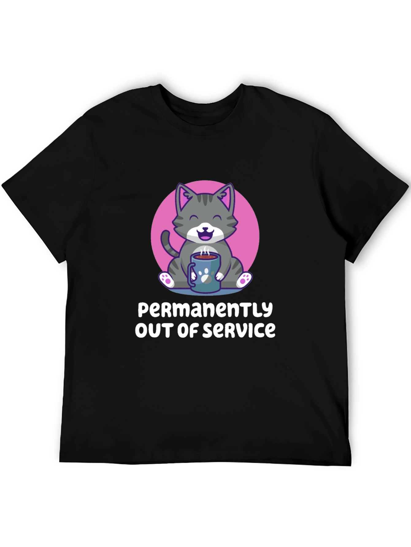 Permanently Out of Service Cat Graphic Tee