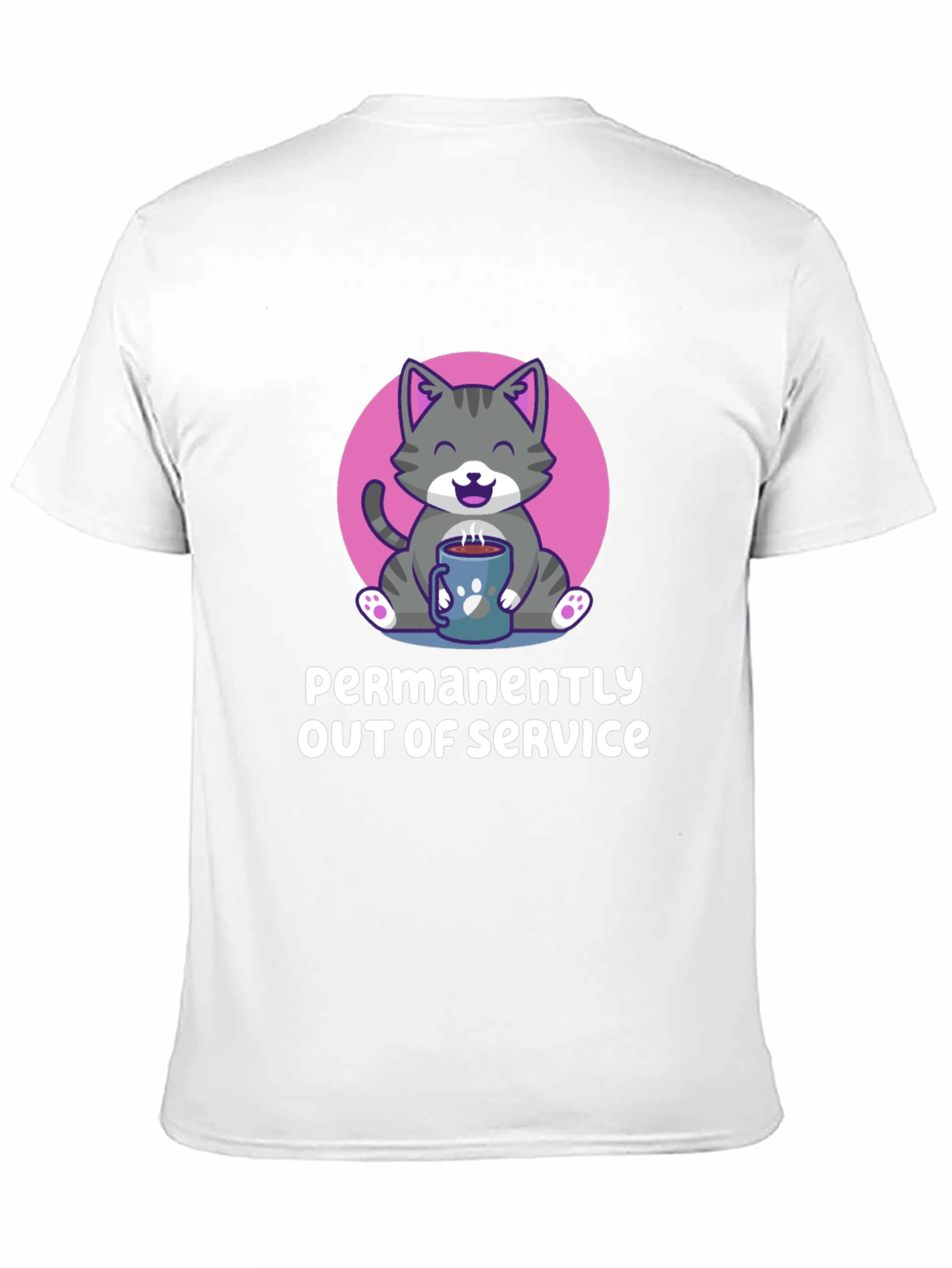 Permanently Out of Service Cat Graphic Tee