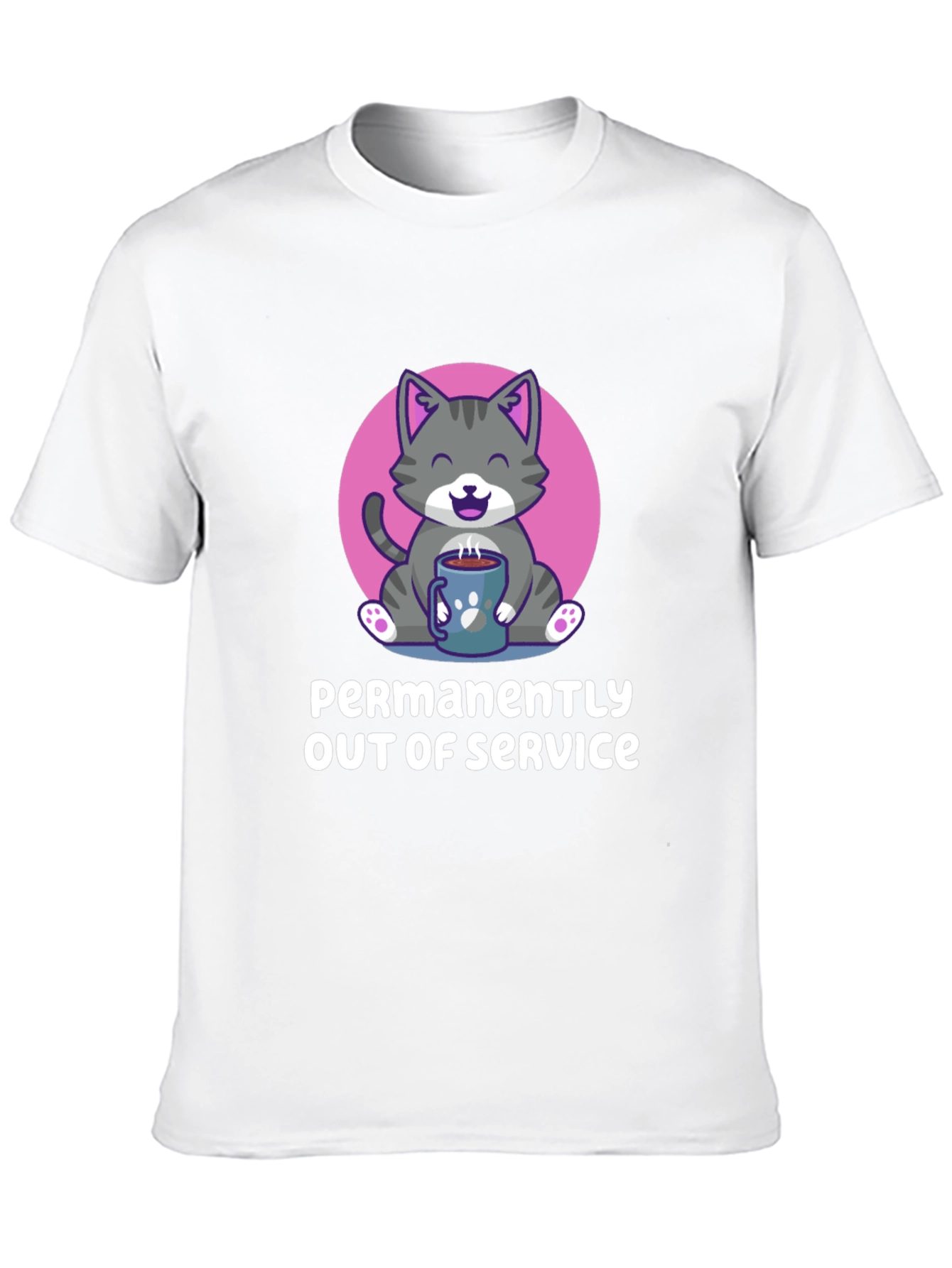 Permanently Out of Service Cat Graphic Tee