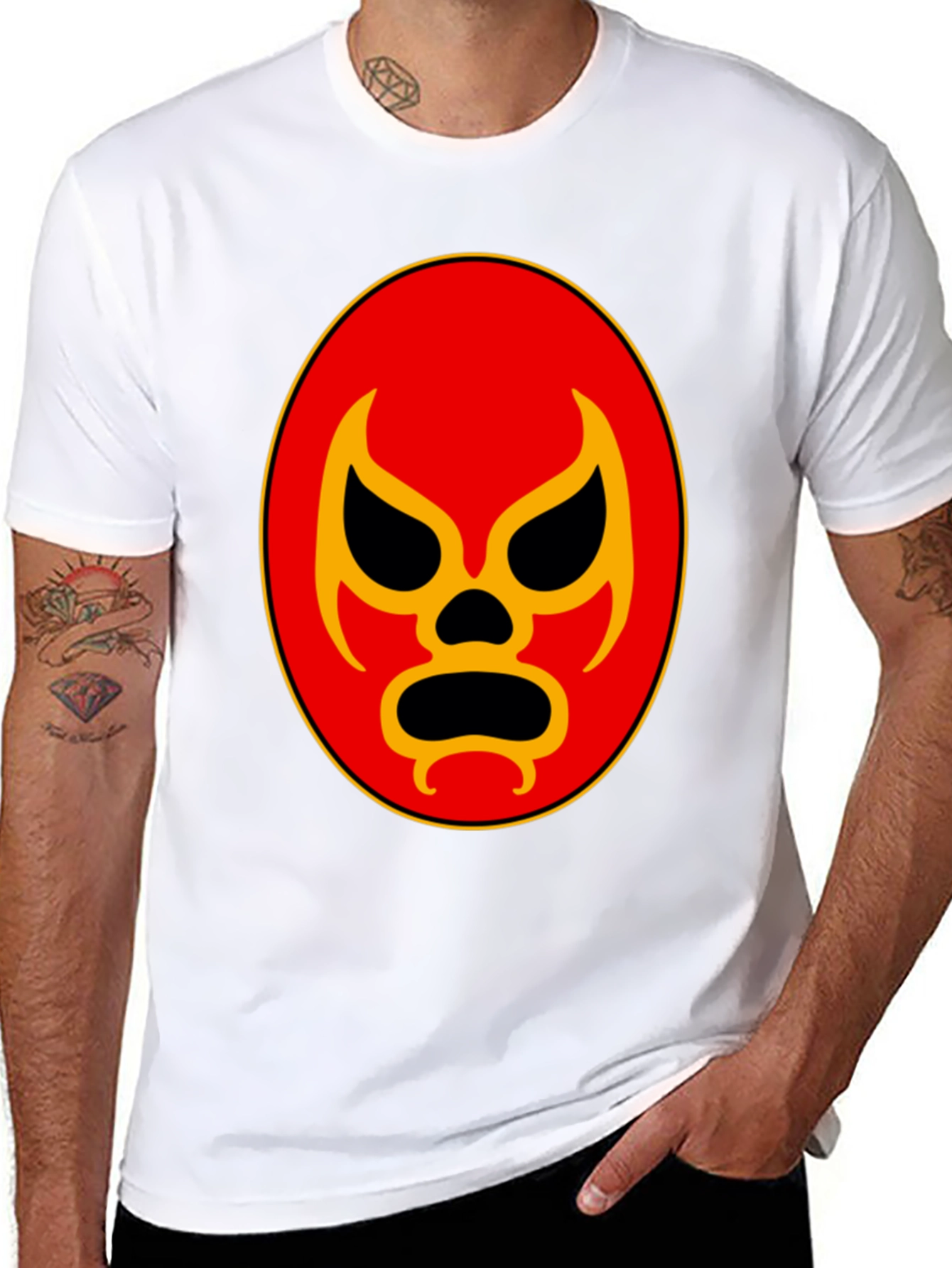 Lucha Libre Mask Graphic Tee - Black