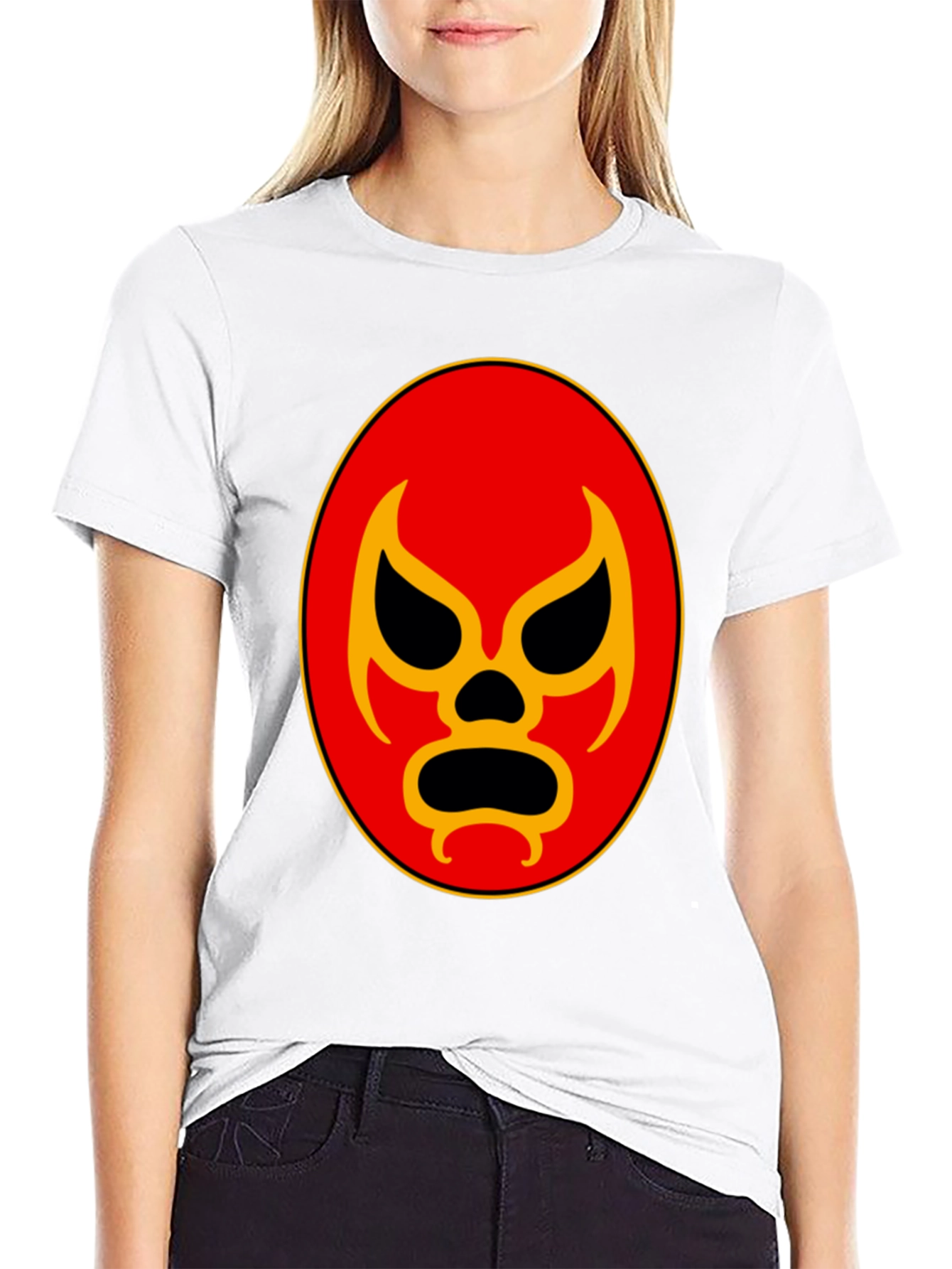Lucha Libre Mask Graphic Tee - Black