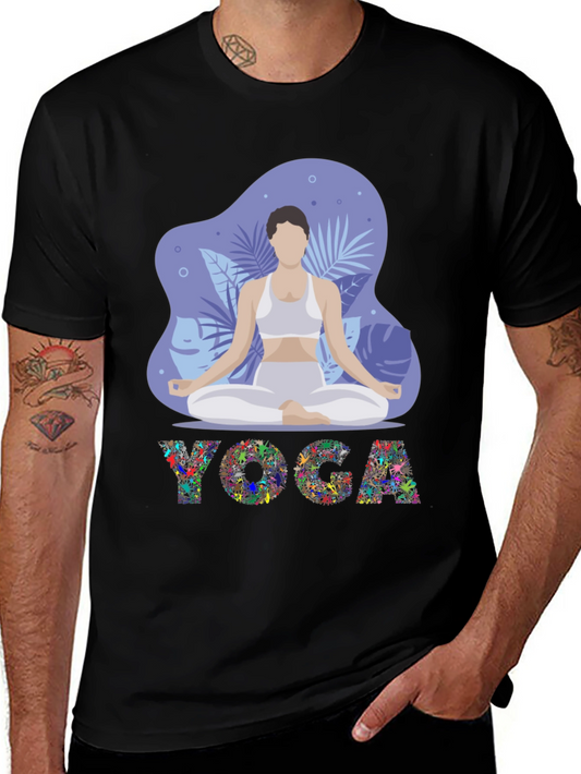 Yoga Meditation T-Shirt - Stylish Relaxed Fit Tee