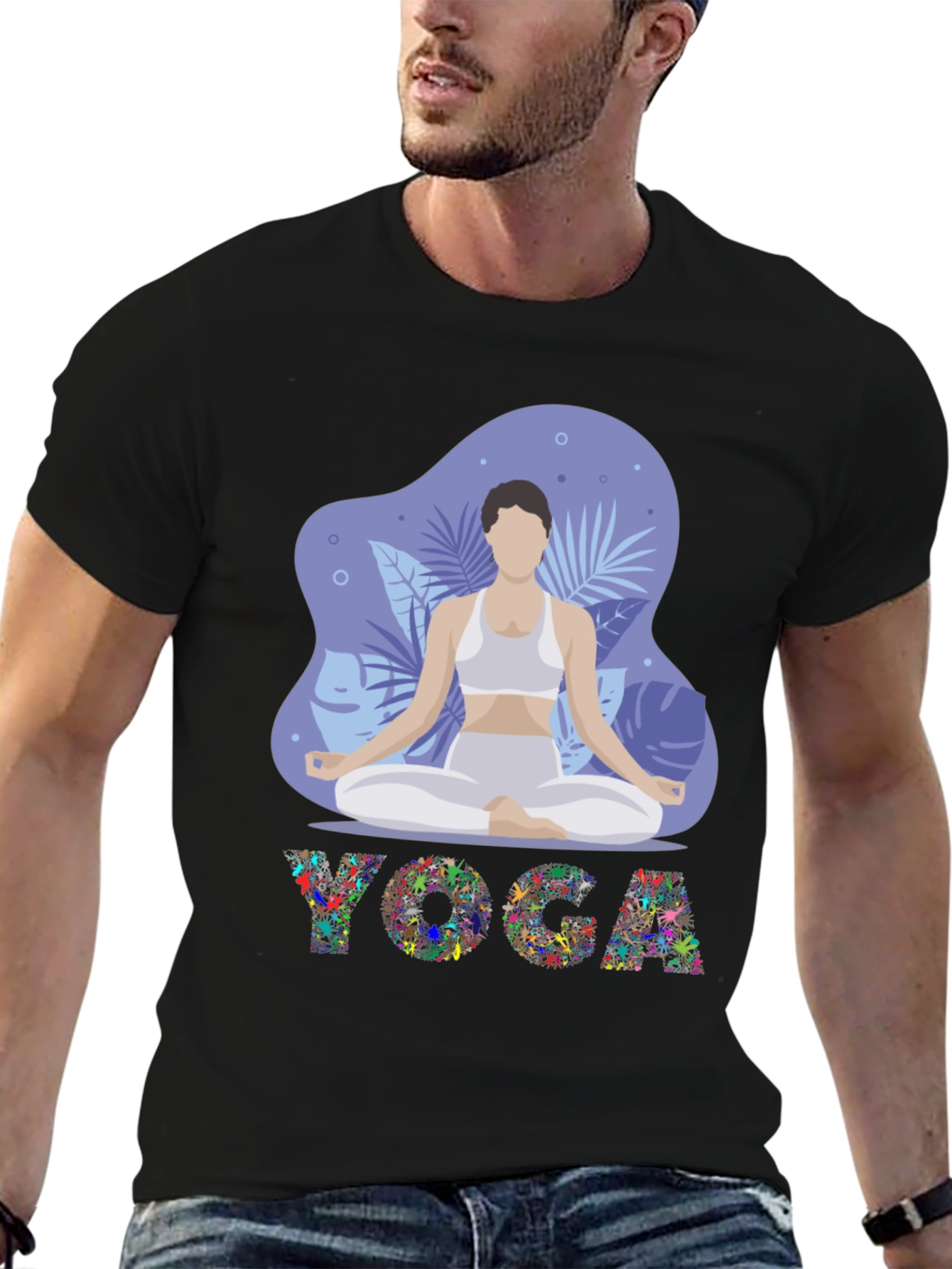 Yoga Meditation T-Shirt - Stylish Relaxed Fit Tee