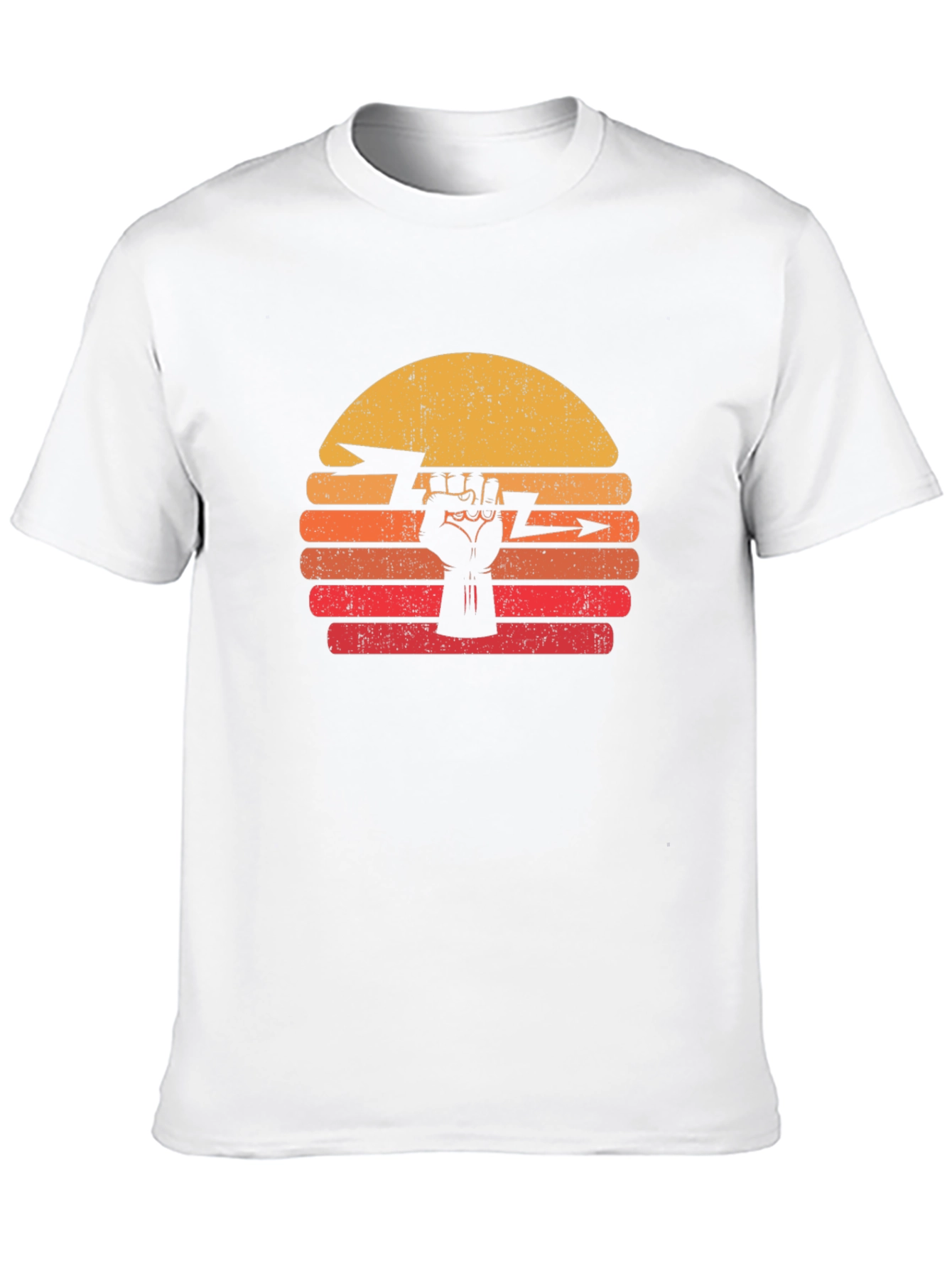 Power Fist Graphic Tee - Sunset Design