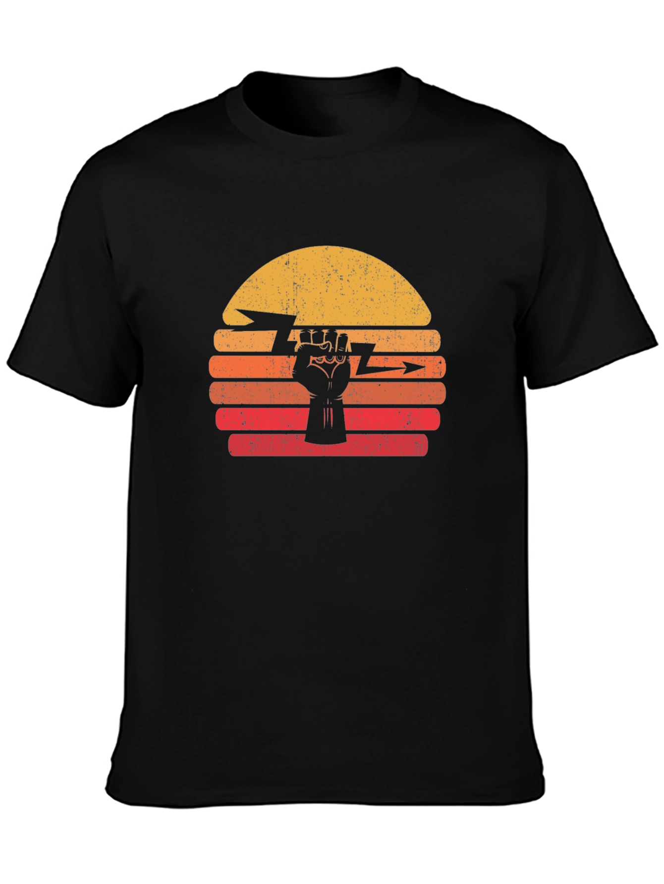 Power Fist Graphic Tee - Sunset Design