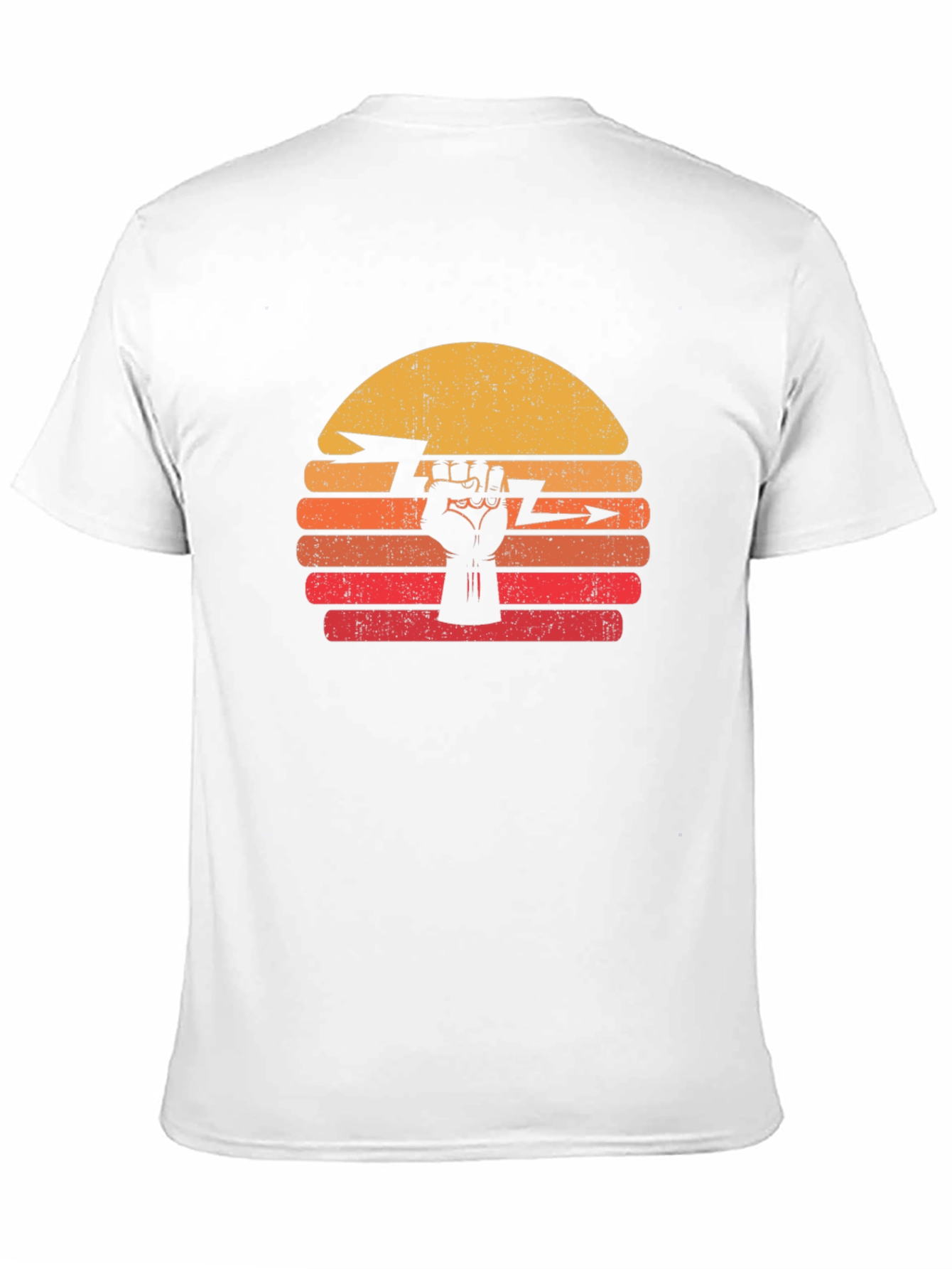 Power Fist Graphic Tee - Sunset Design
